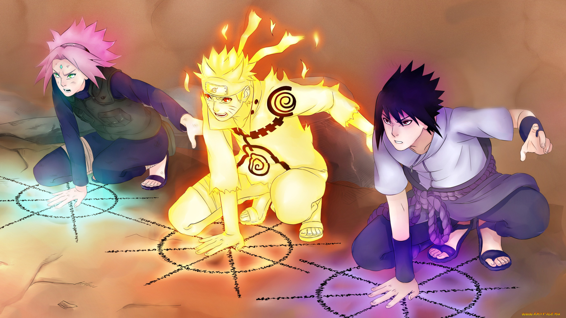 аниме, naruto, саске, сакура, наруто