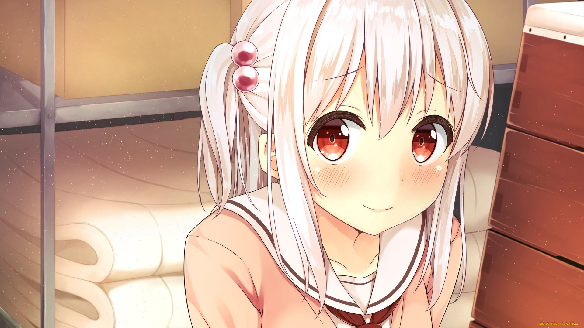 аниме, unknown, , другое, фон, взгляд, девушка