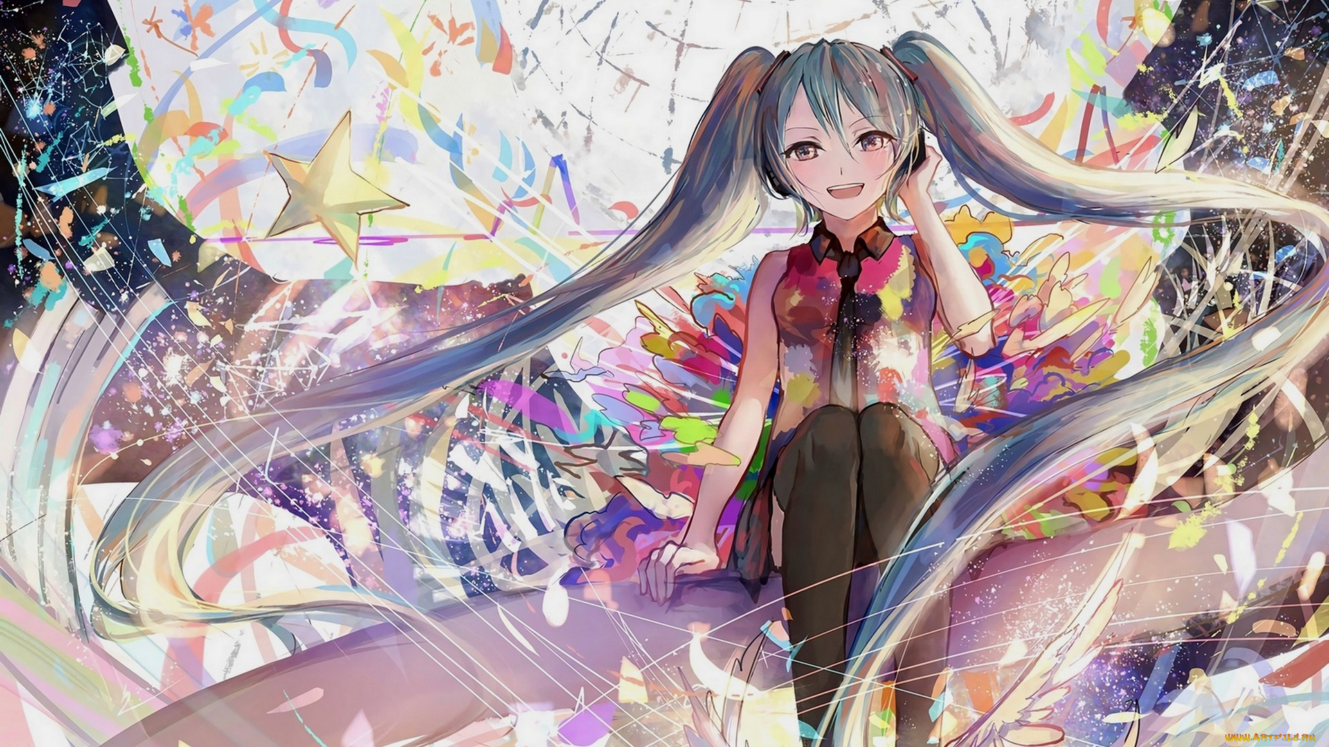 аниме, vocaloid, hatsune, miku