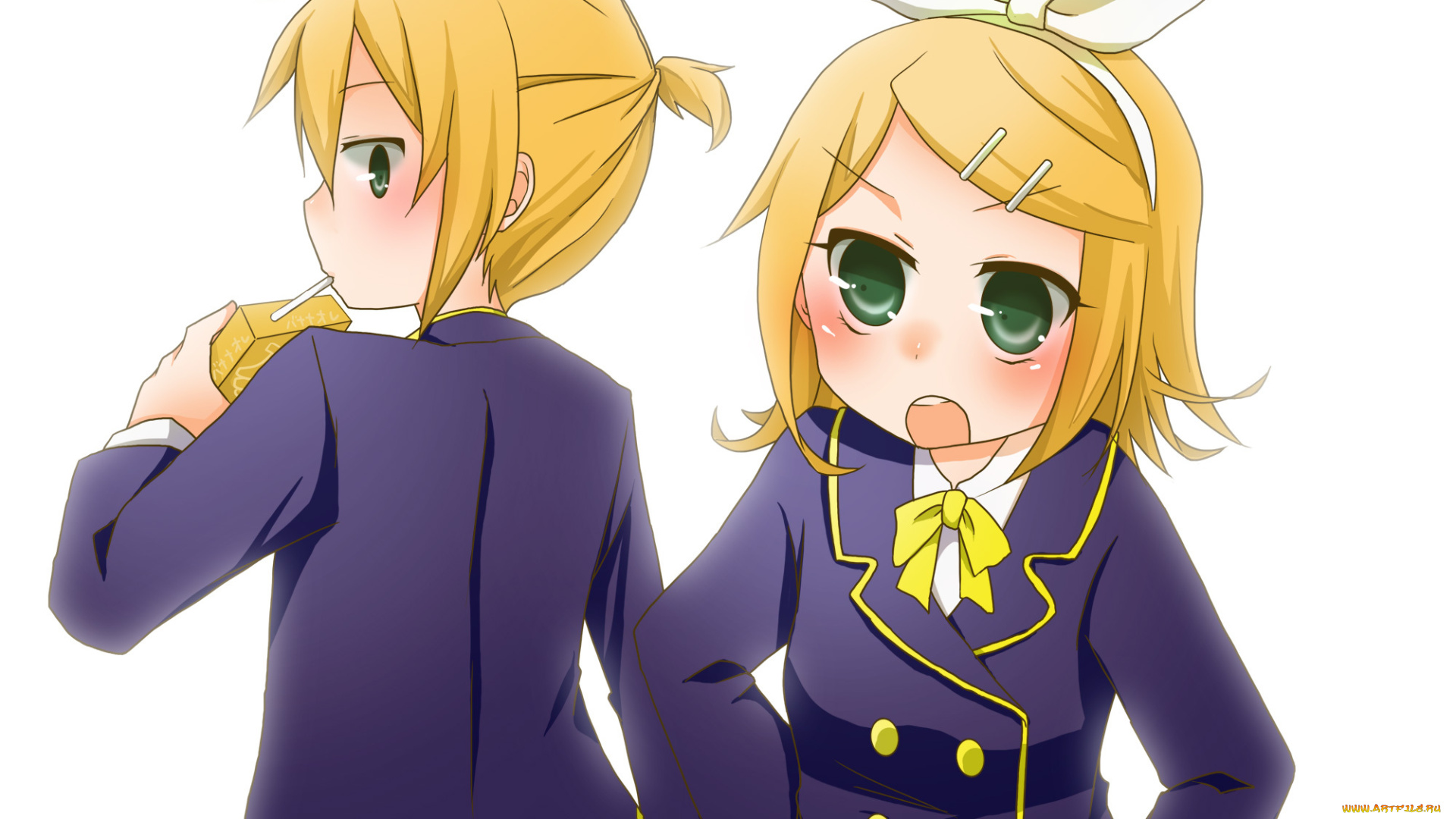 аниме, vocaloid, взгляд, девушки, фон