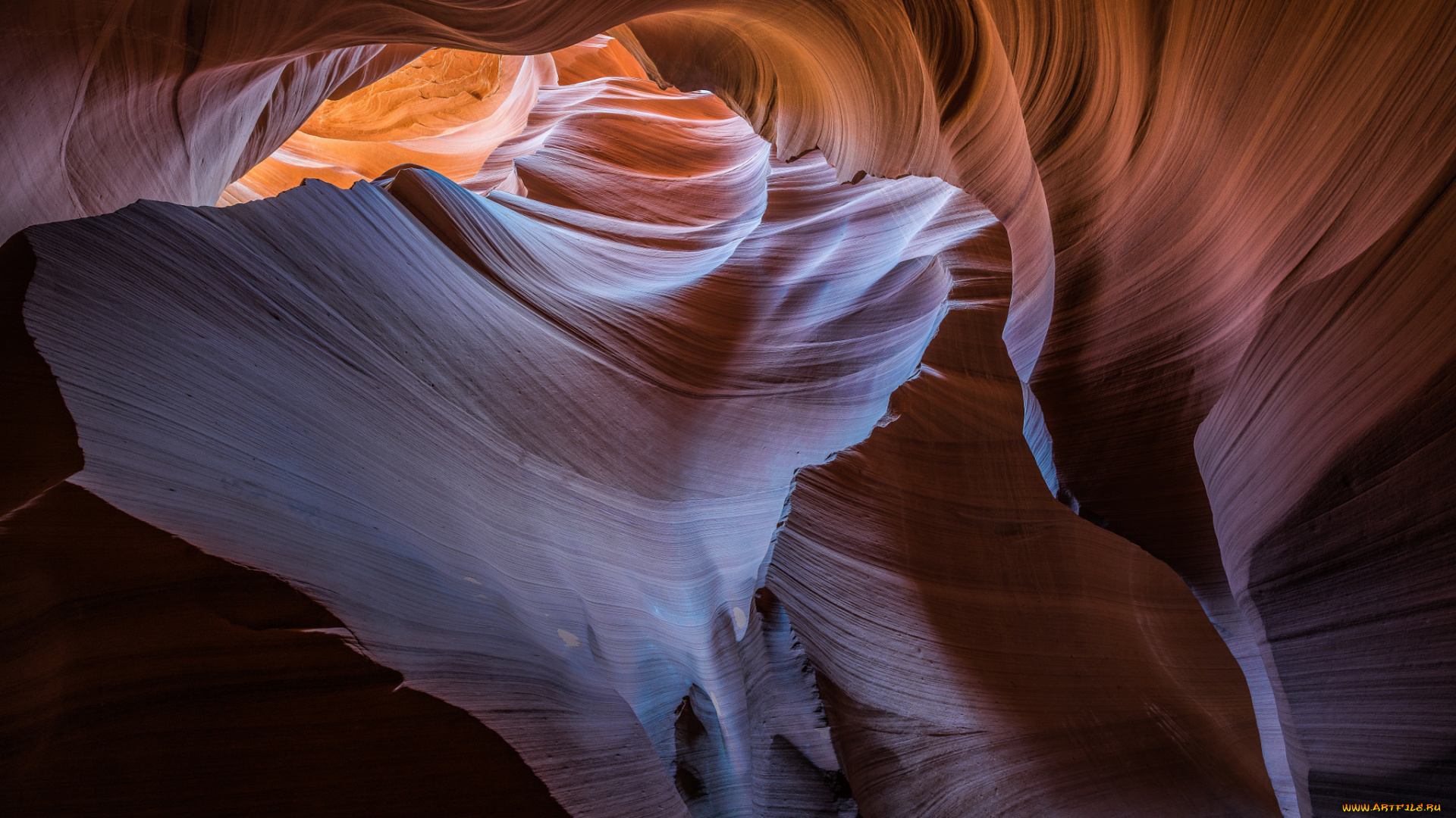 природа, горы, каньон, антилопы, штат, аризона, скалы