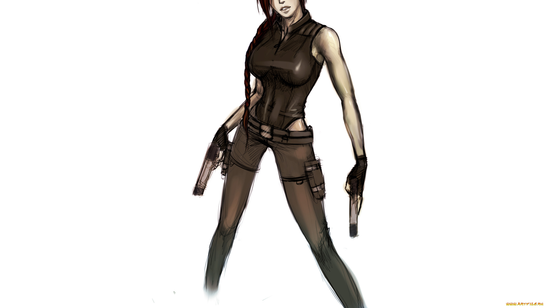 рисованное, комиксы, девуушка, пистолет, униформа, фон