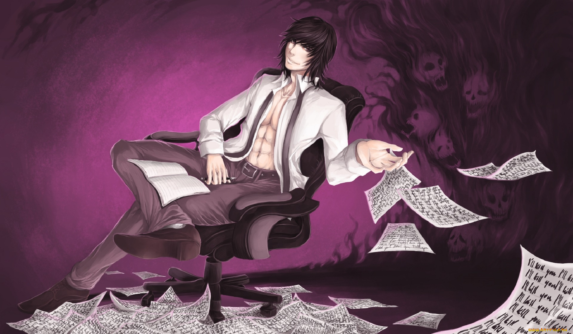 аниме, death, note, mikami, teru