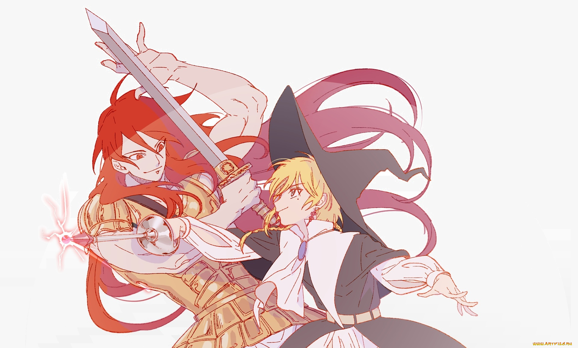 аниме, magi, the, labyrinth, of, magic, двое