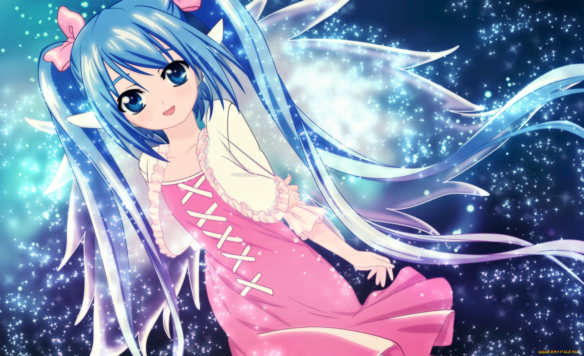 аниме, vocaloid, фон, взгляд, девушка