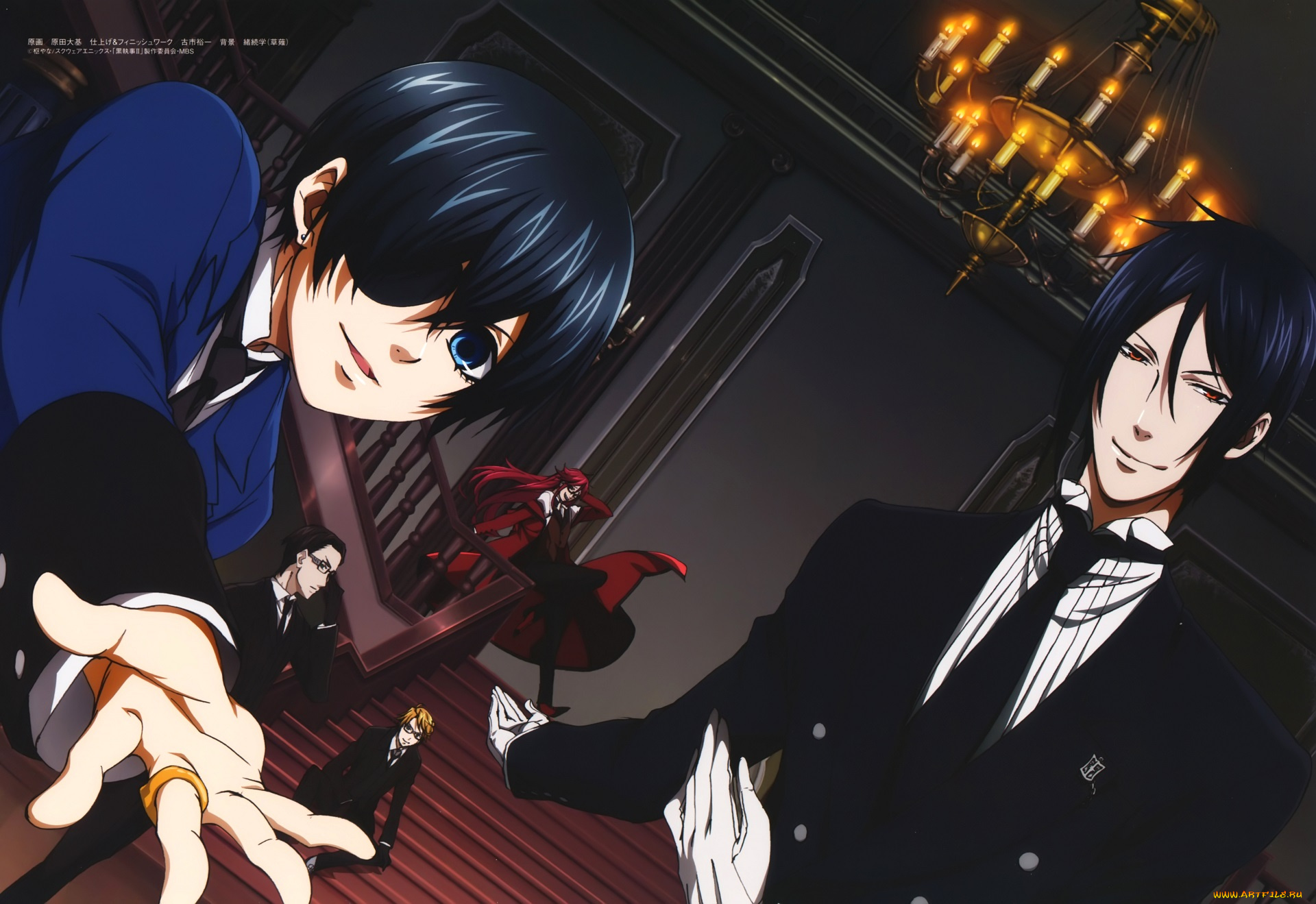 аниме, kuroshitsuji, себастьян, сиэль