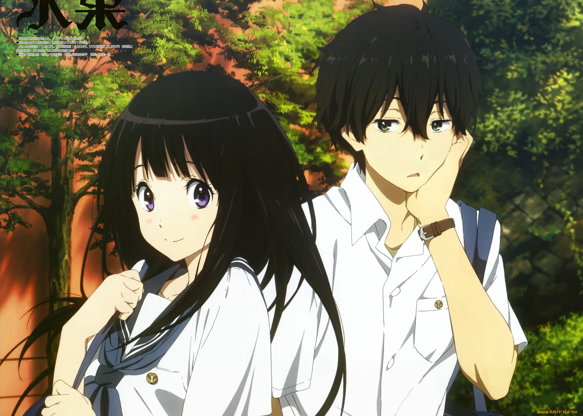 аниме, hyouka, персонажи, школьники