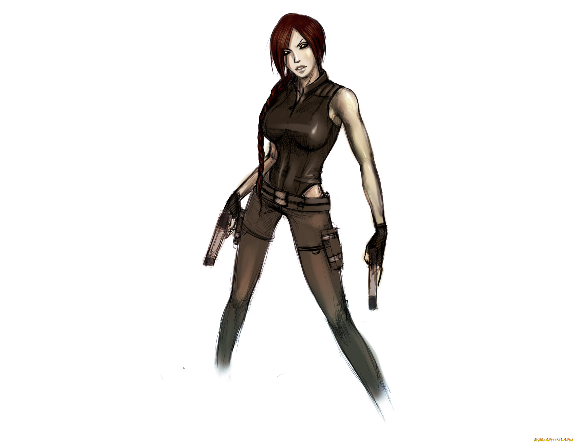 рисованное, комиксы, девуушка, пистолет, униформа, фон