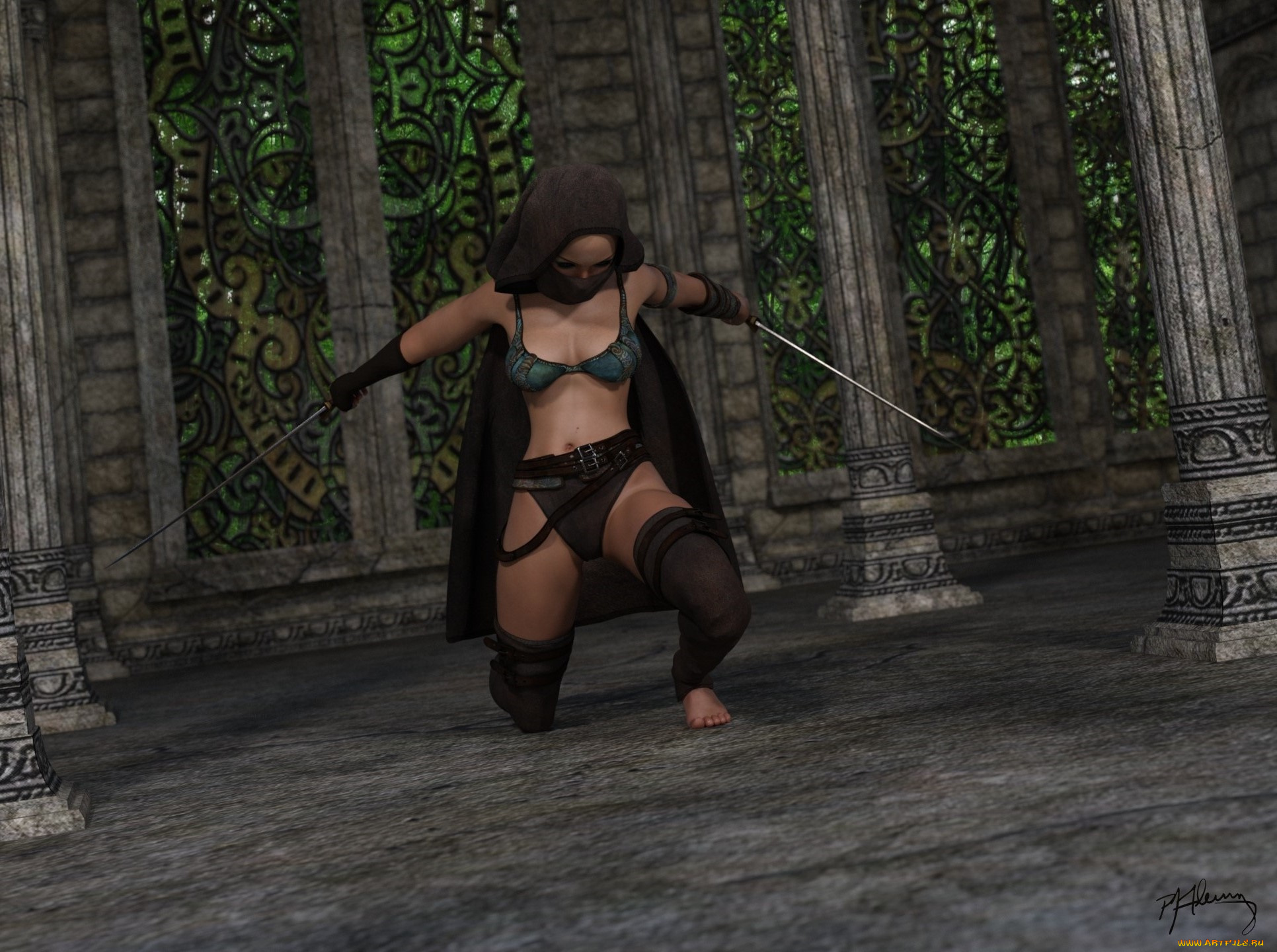 3д, графика, фантазия, , fantasy, взгляд, фон, девушка