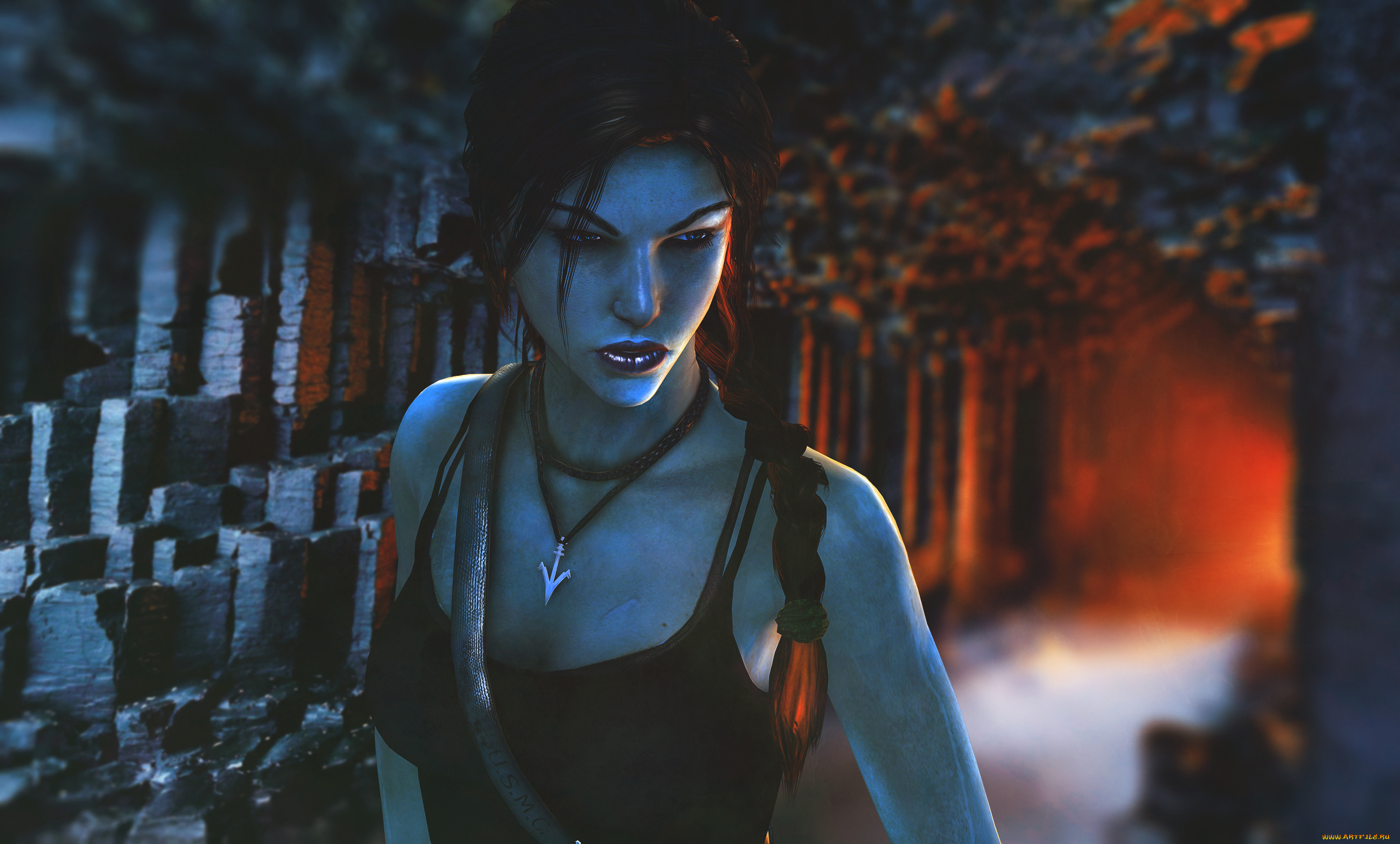 рисованное, комиксы, кулон, девушка, фон