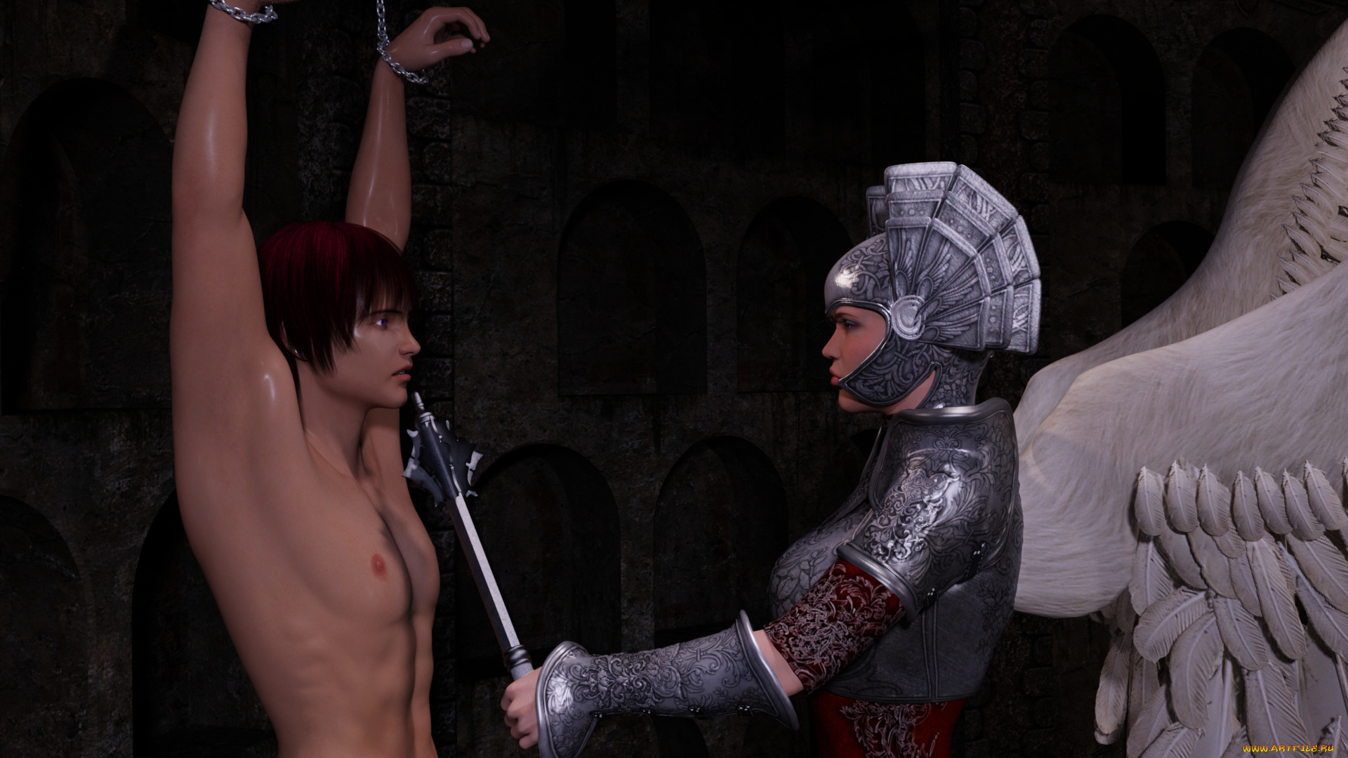 3д, графика, фантазия, , fantasy, девушка, взгляд, фон