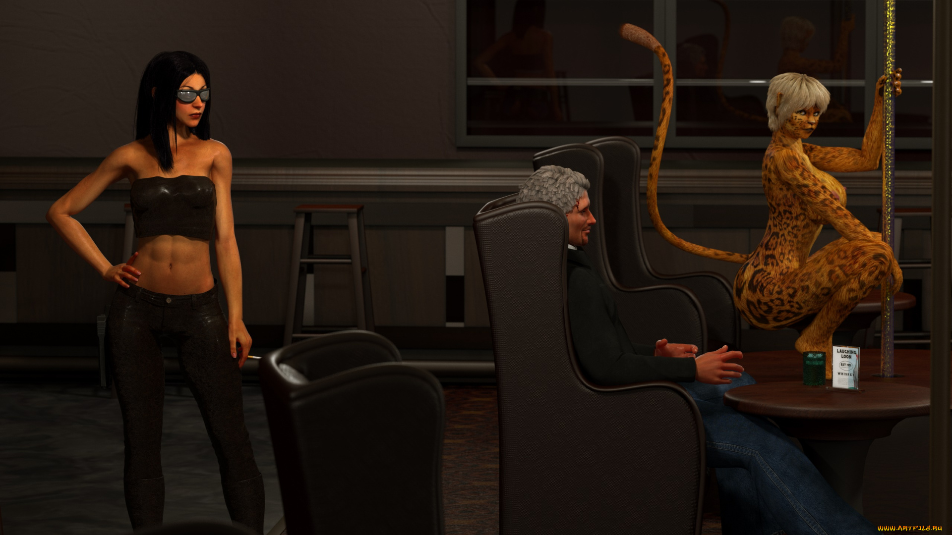 3д, графика, фантазия, , fantasy, девушки, взгляд, фон