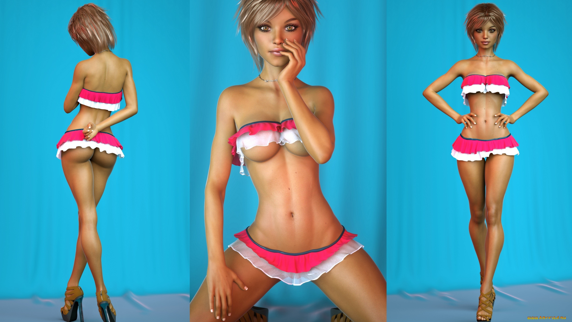 3д, графика, люди, , people, девушка, взгляд, фон