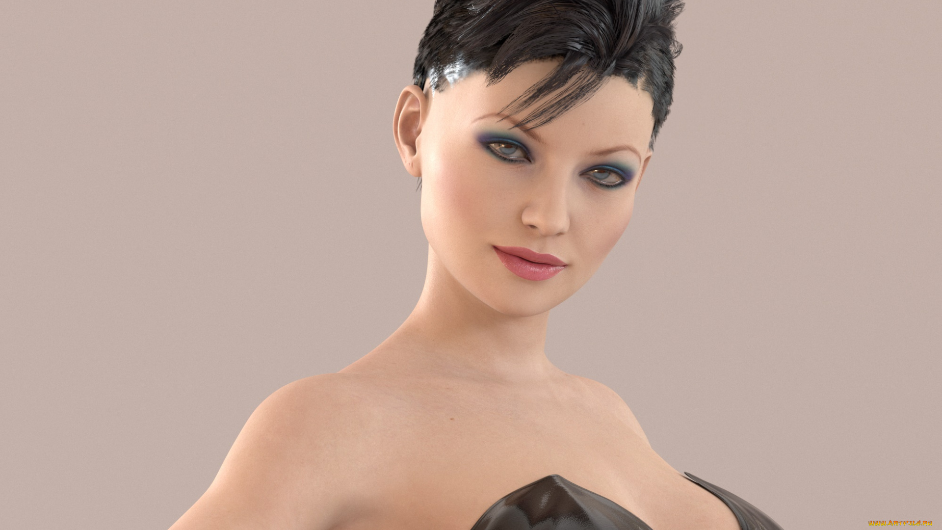 3д, графика, люди, , people, девушка, взгляд, фон