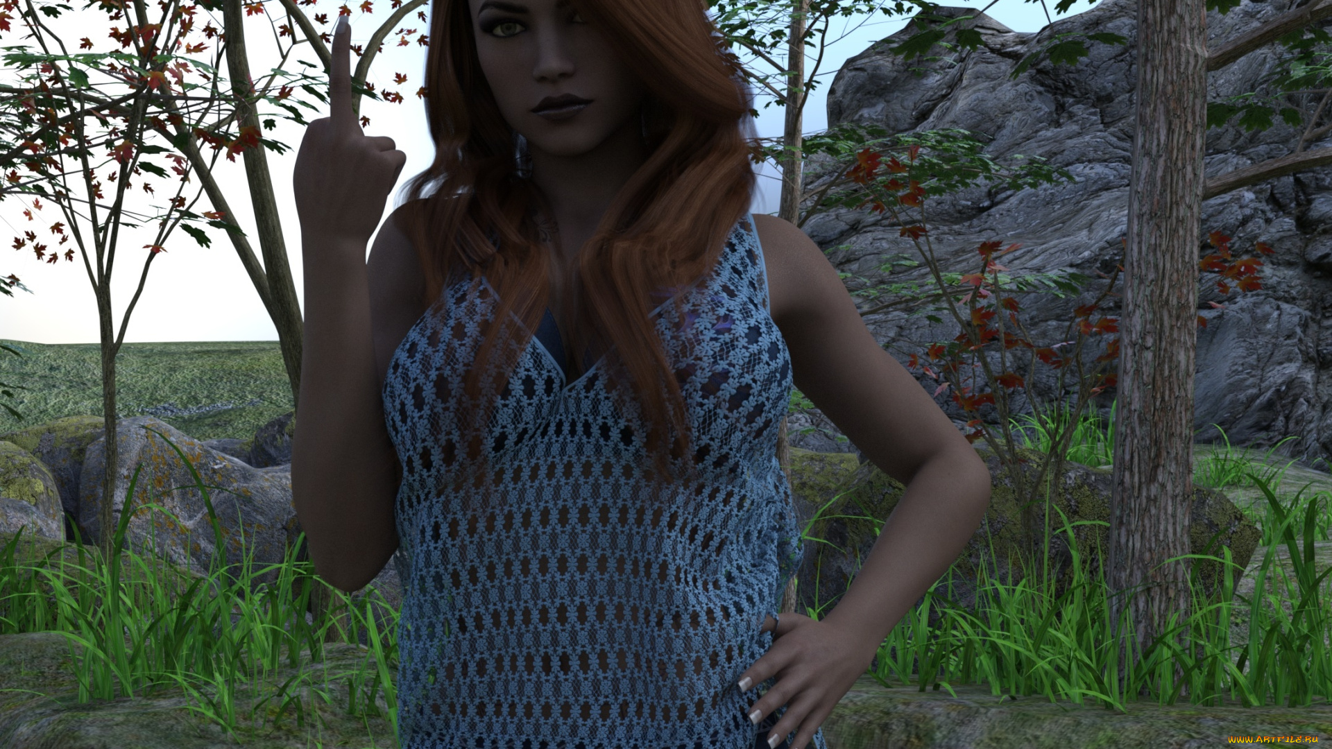 3д, графика, люди, , people, девушка, взгляд, фон