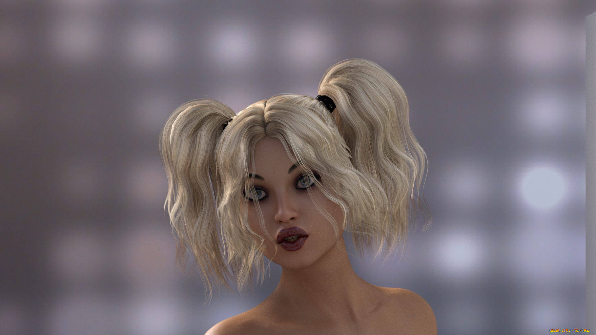 3д, графика, портрет, , portraits, девушка, взгляд, фон