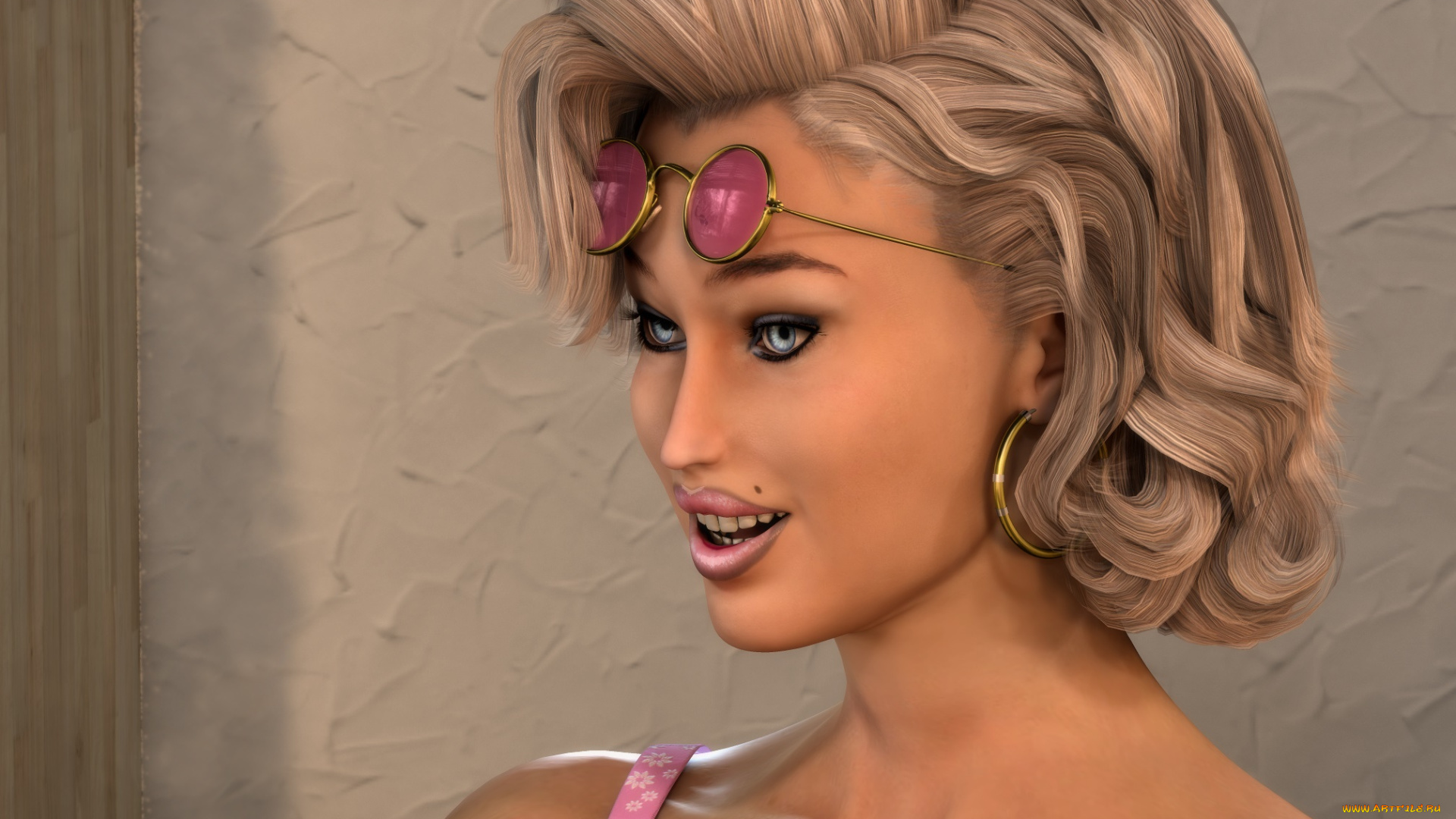 3д, графика, портрет, , portraits, девушка, взгляд, фон