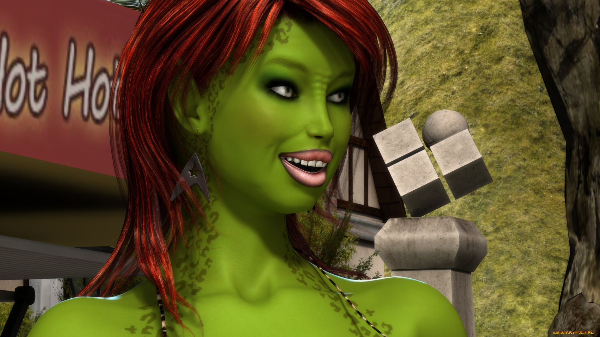 3д, графика, существа, , creatures, халк, взгляд, фон