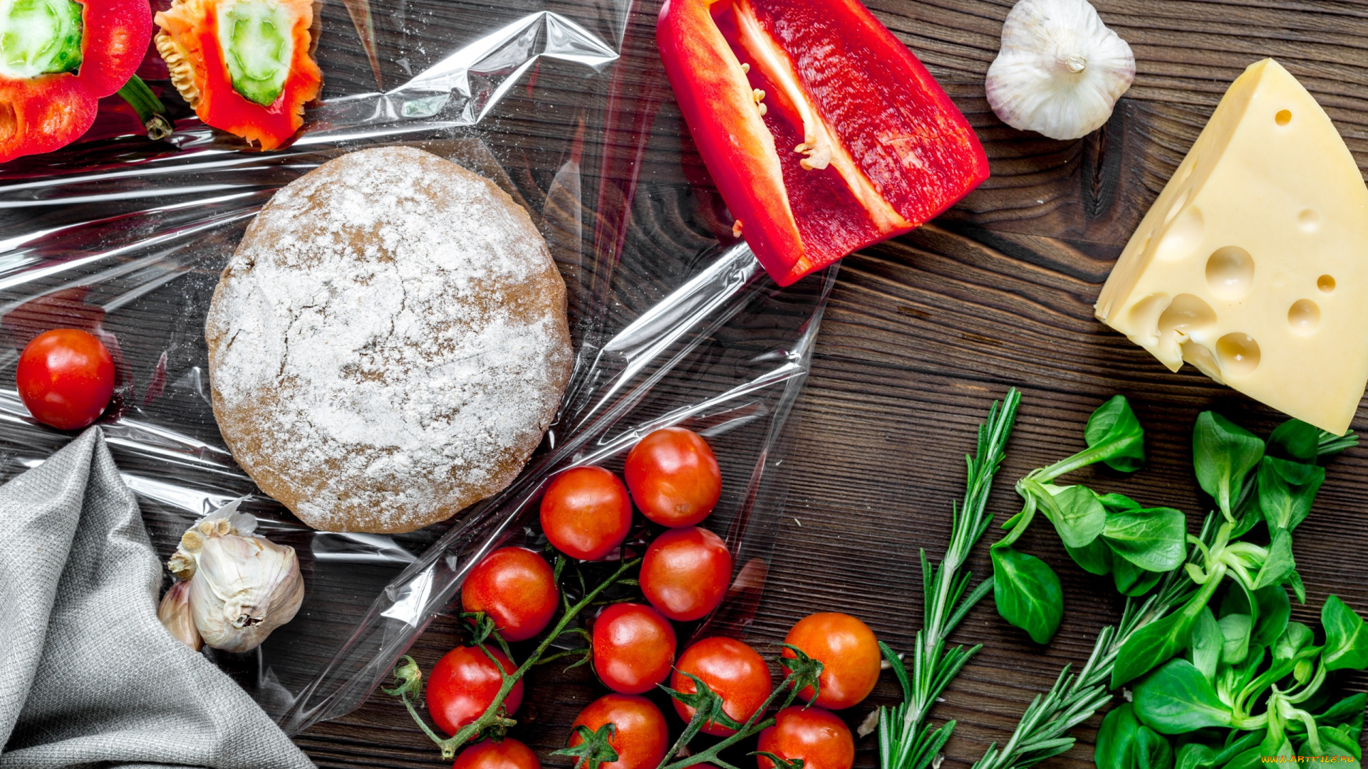 еда, разное, грибы, тесто, чеснок, заготовки, томат, зелень, сыр, помидоры