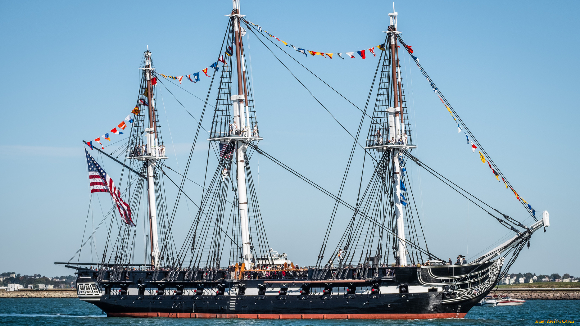 old, ironsides, корабли, парусники, паруса, мачты