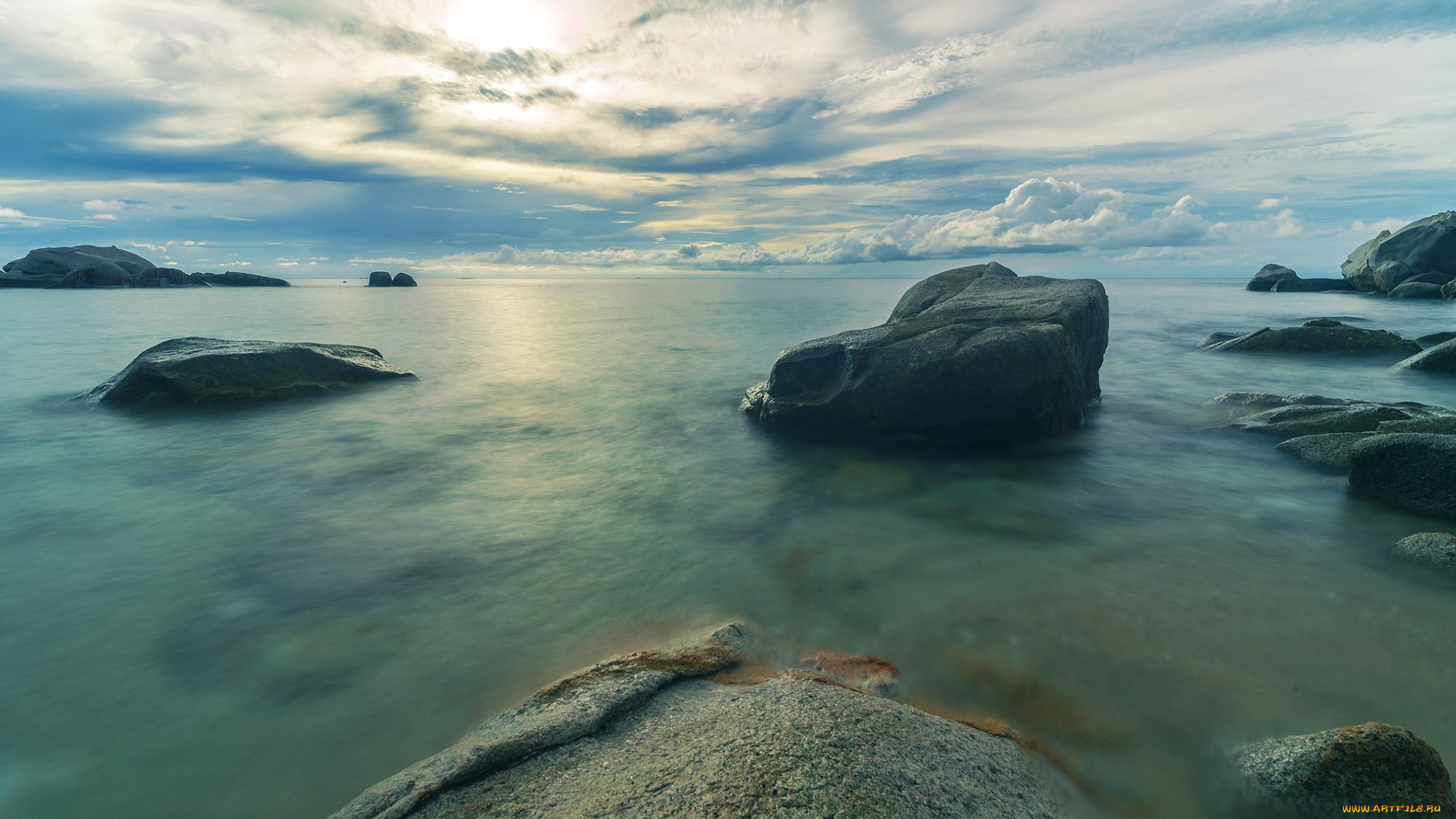 природа, моря, океаны, закат, камни, тропики, море