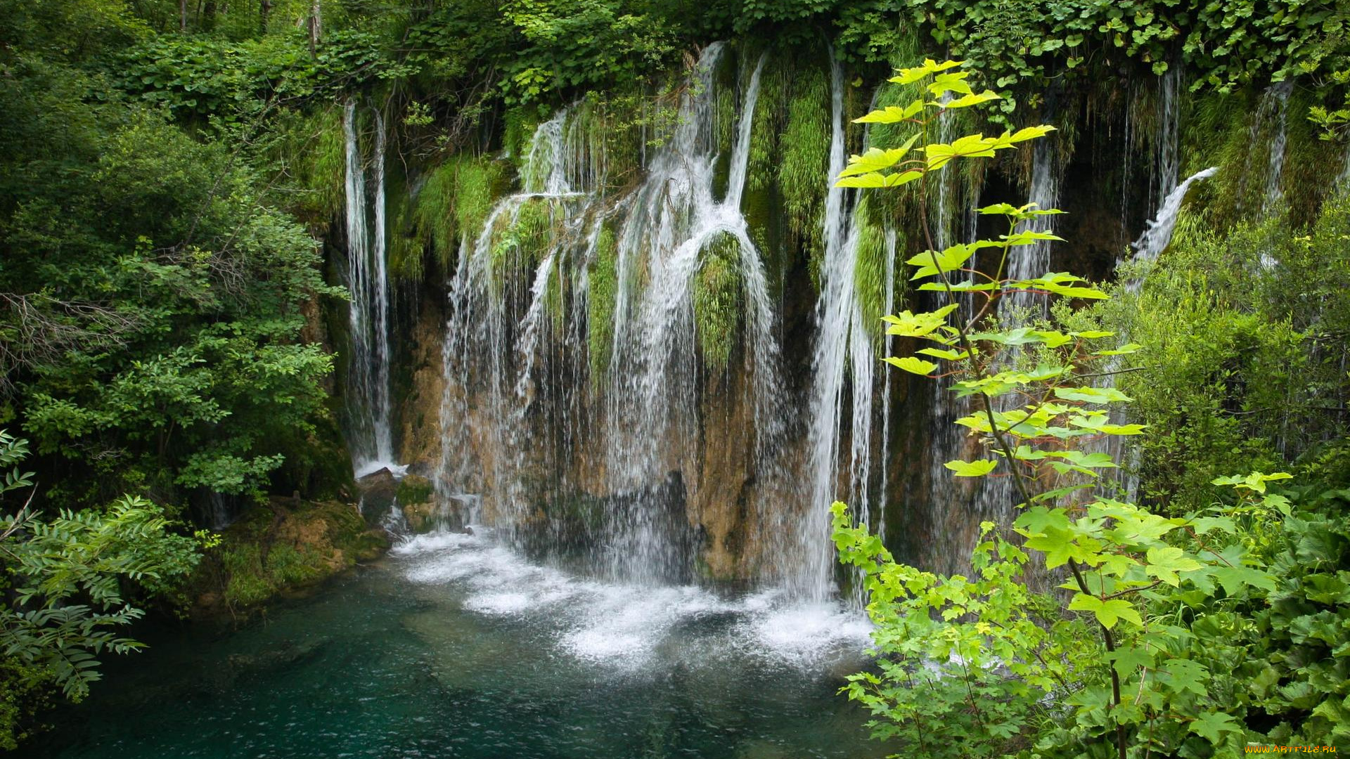 природа, водопады, plitvice, lakes, national, park, плитвицкие, озёра, кротия