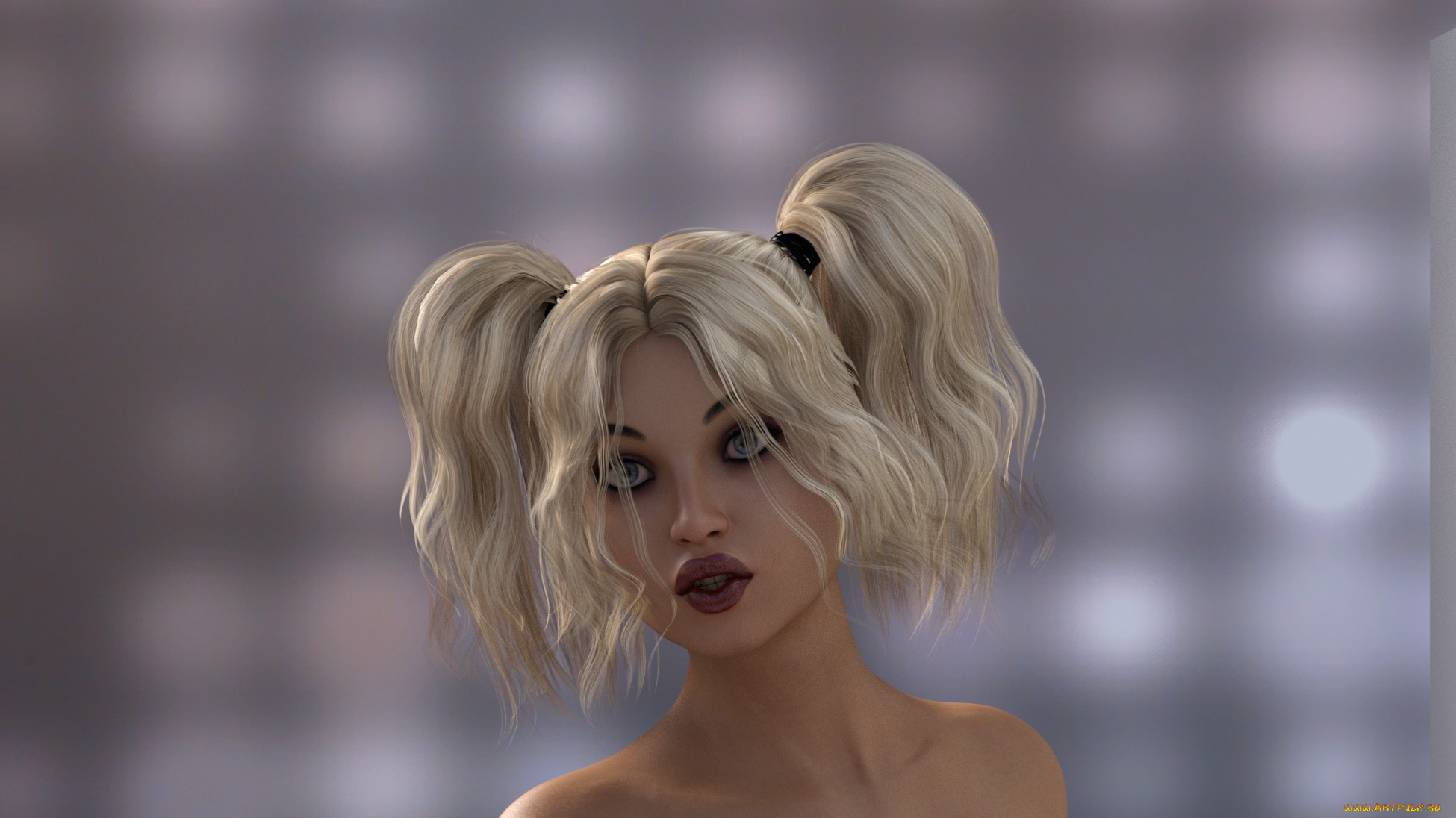 3д, графика, портрет, , portraits, девушка, взгляд, фон