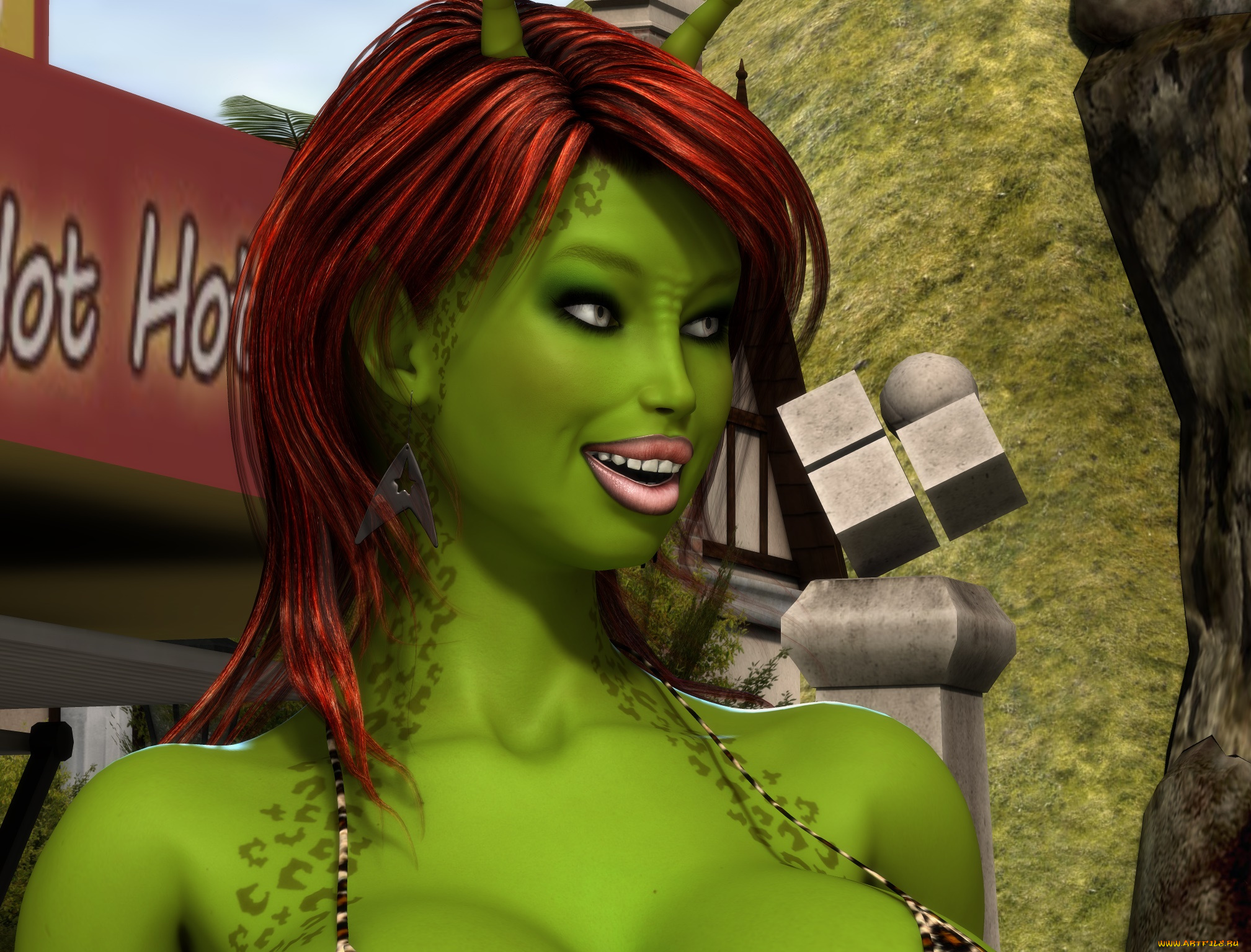 3д, графика, существа, , creatures, халк, взгляд, фон