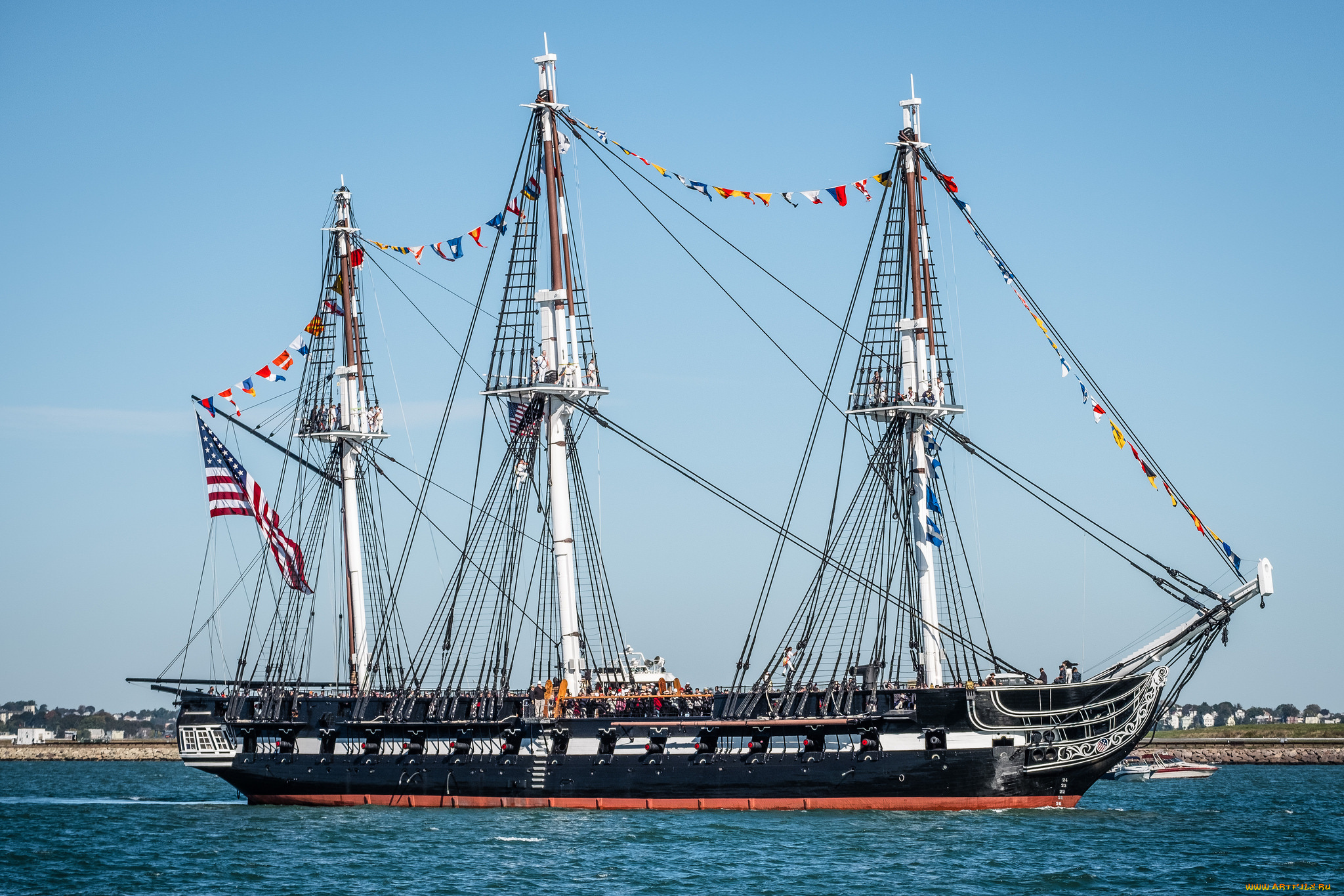 old, ironsides, корабли, парусники, паруса, мачты