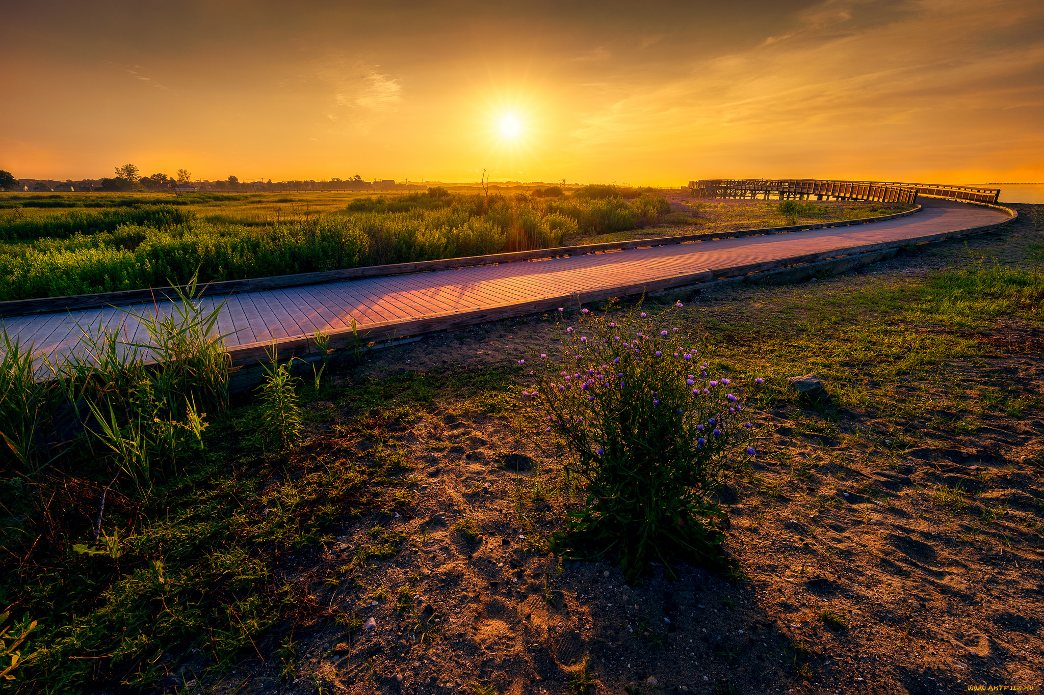 природа, восходы, закаты, простор