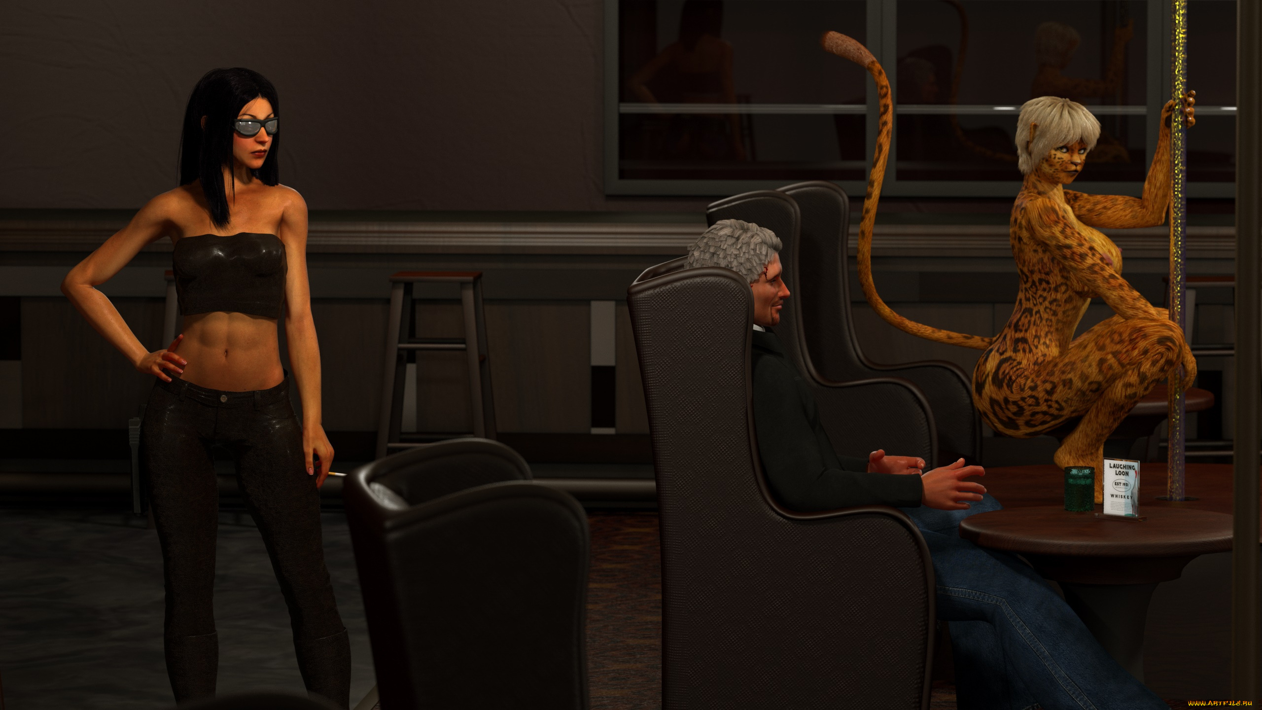 3д, графика, фантазия, , fantasy, девушки, взгляд, фон