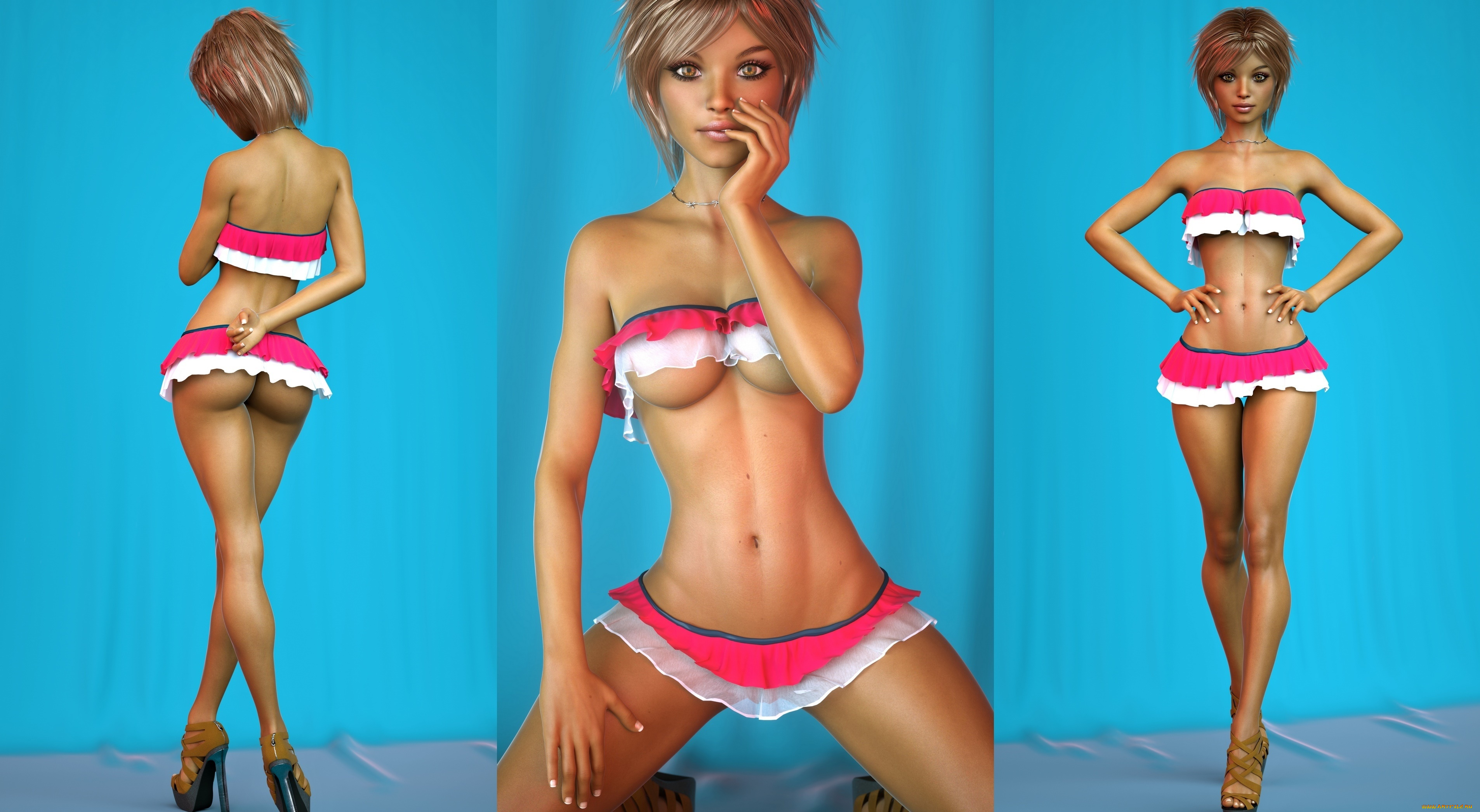 3д, графика, люди, , people, девушка, взгляд, фон