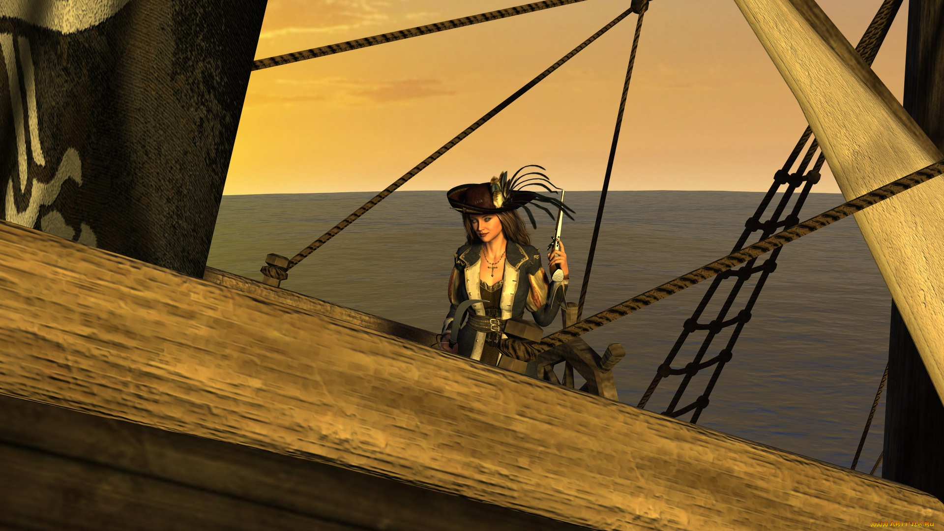 3д, графика, фантазия, , fantasy, фон, взгляд, девушка