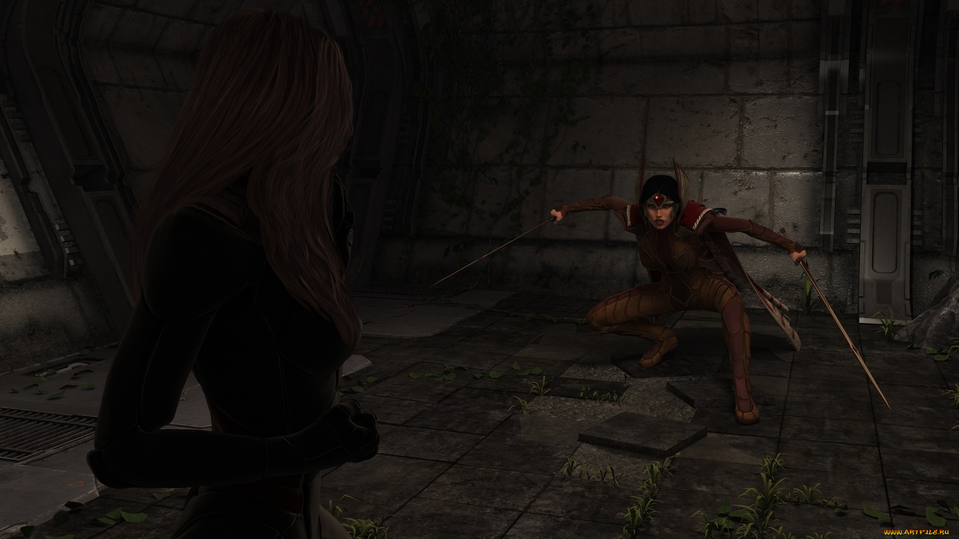 3д, графика, фантазия, , fantasy, фон, взгляд, девушка