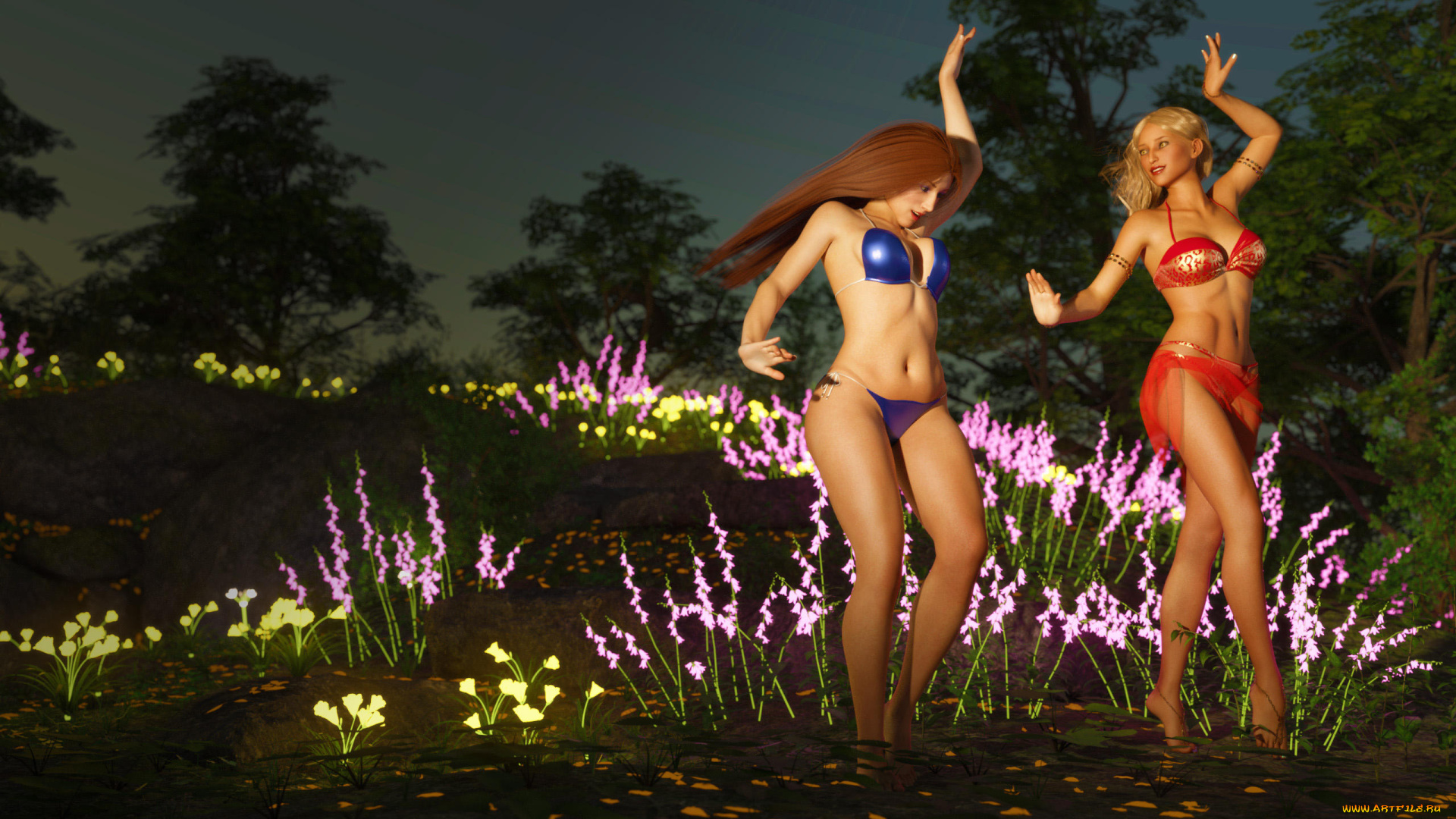 3д, графика, люди, , people, фон, взгляд, девушки