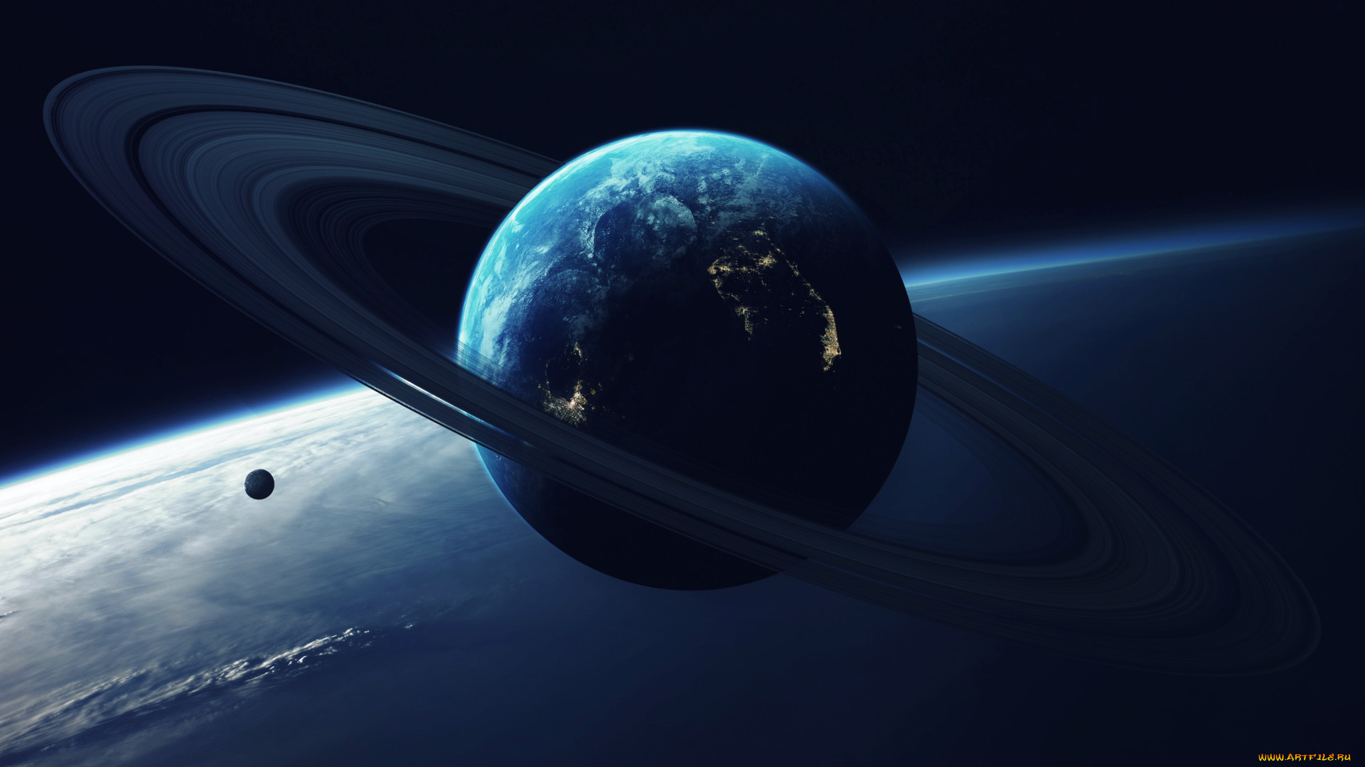 космос, арт, галактики, вселенная, планеты, звезды