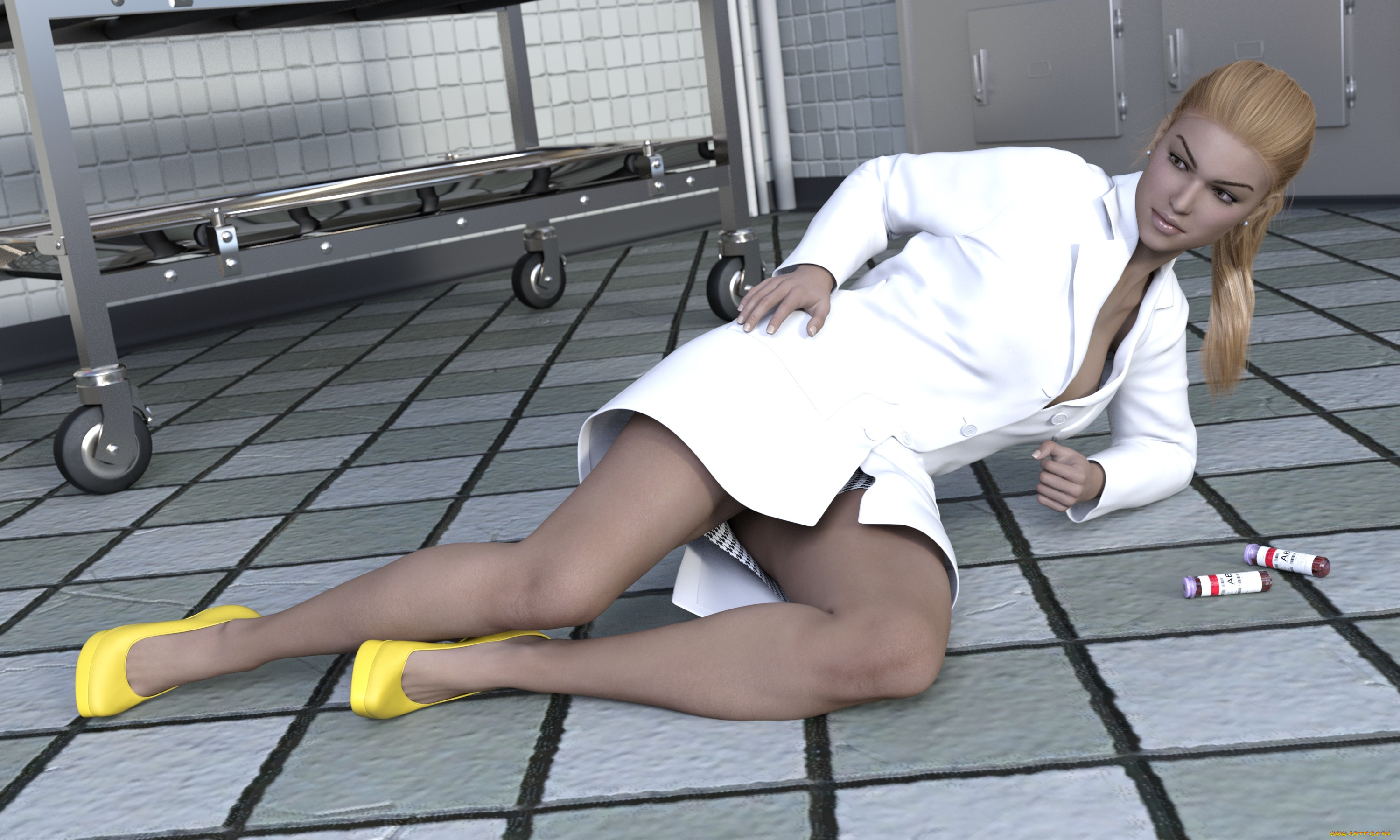 3д, графика, фантазия, , fantasy, девушка, фон, взгляд