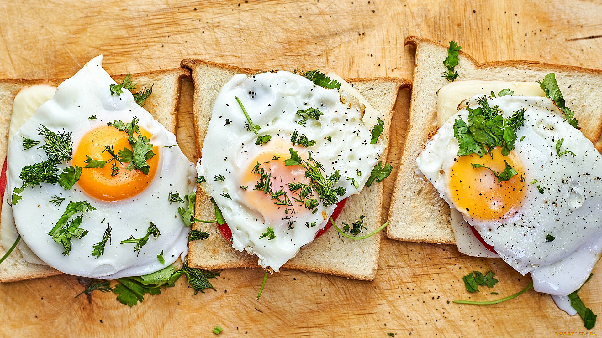 еда, яичные, блюда, яичница, глазунья