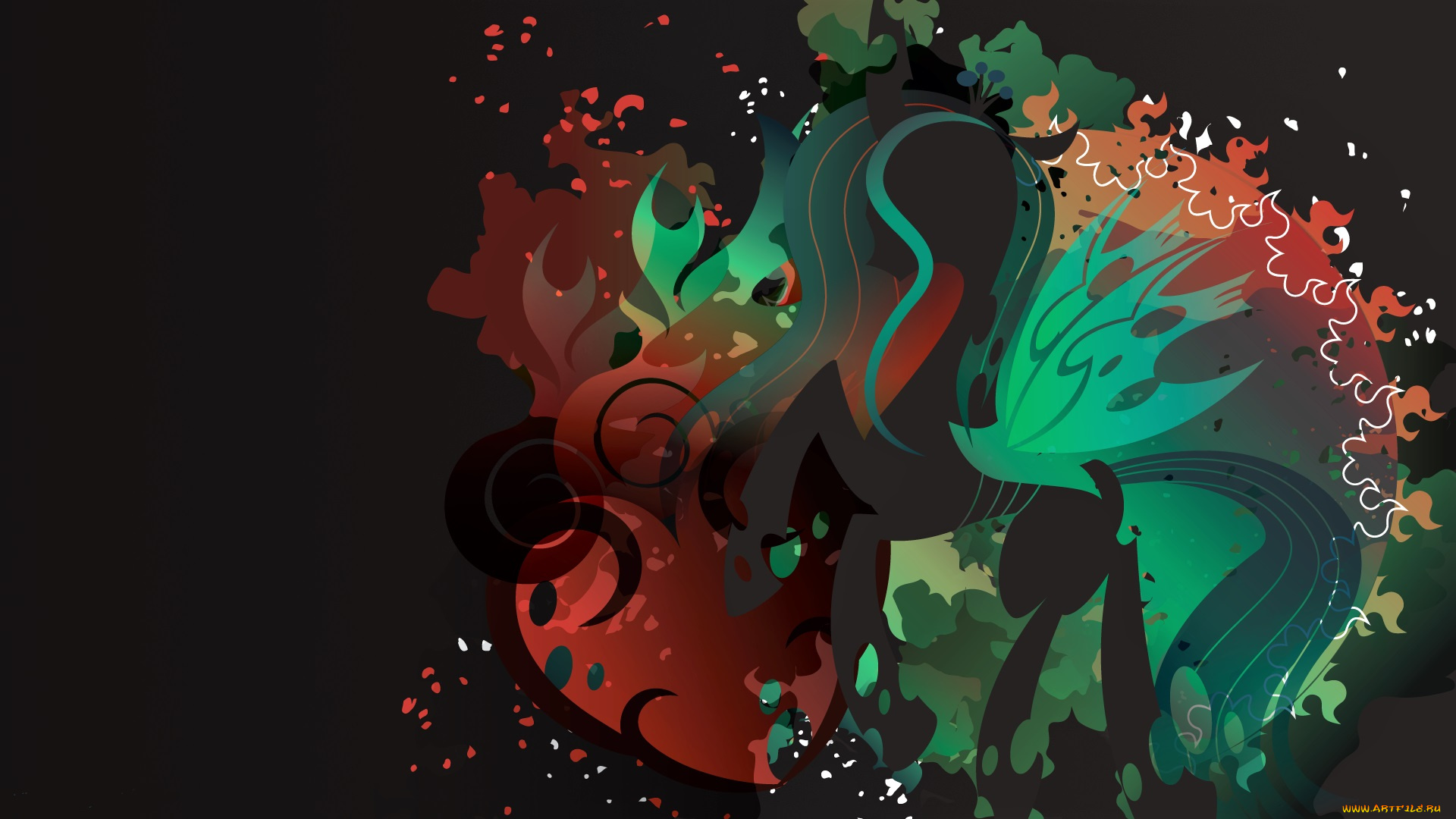 векторная, графика, животные, , animals, конь, абстракция