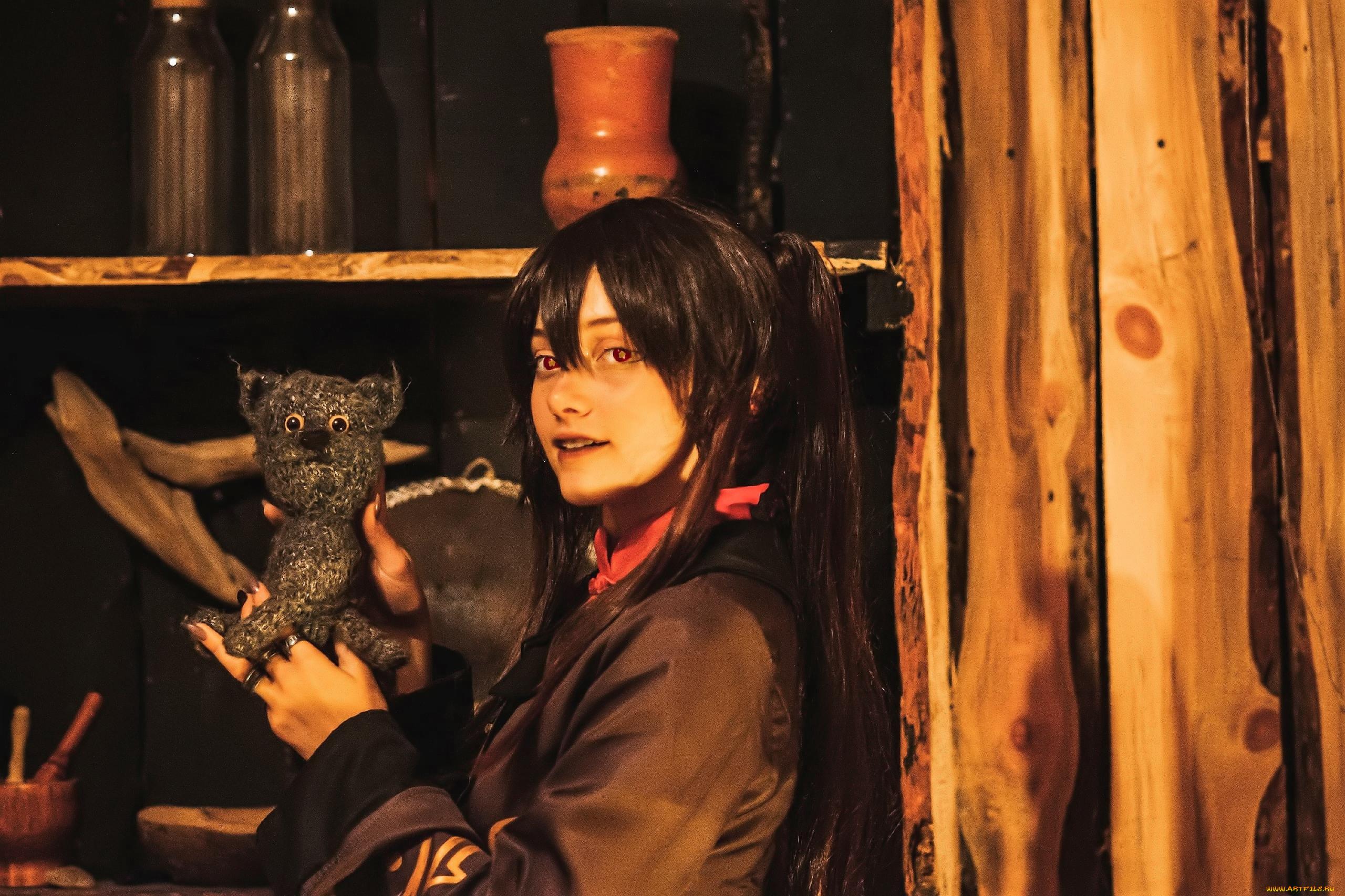 девушки, -, креатив, , косплей, образ, костюм, полки