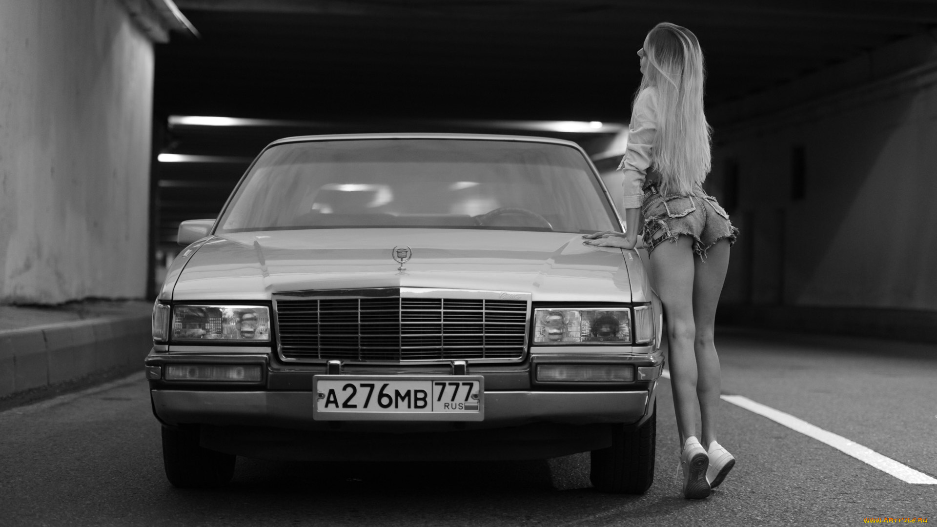 автомобили, -авто, с, девушками, cadillac, de, ville