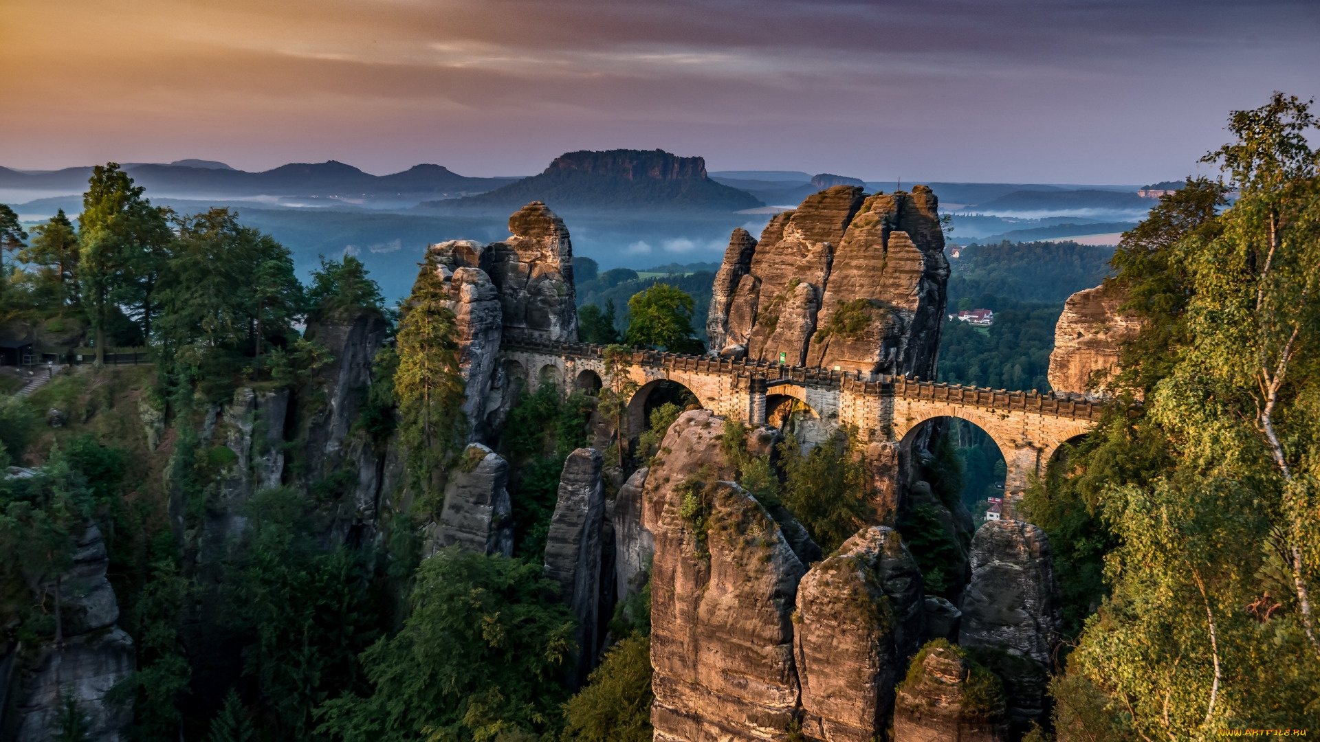 bastei, bridge, saxon, switzerland, города, -, мосты, bastei, bridge, saxon, switzerland