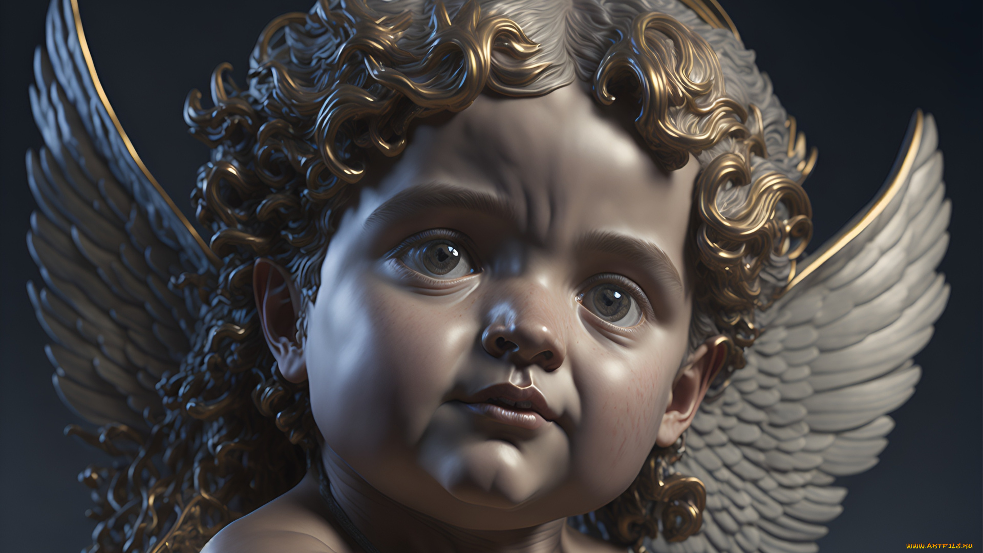 разное, рельефы, , статуи, , музейные, экспонаты, ангел, голова, статуя