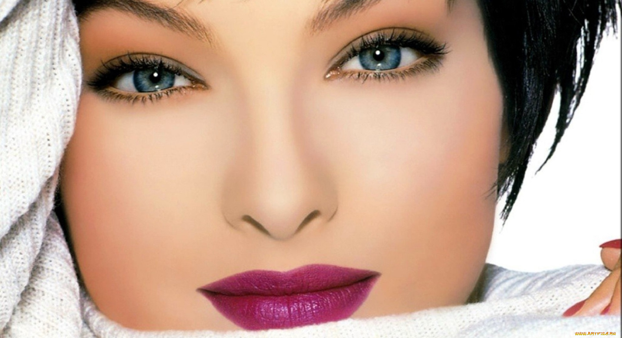 девушки, -, лица, , портреты, лицо, брюнетка, свитер