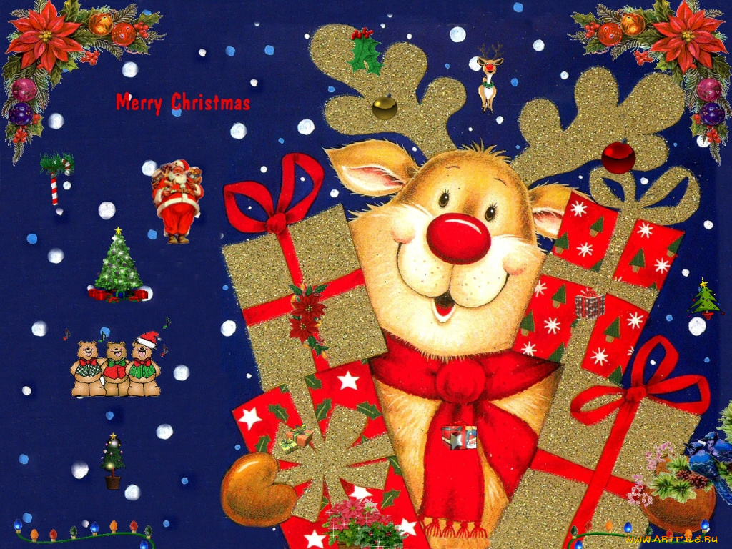 праздничные, рисованные