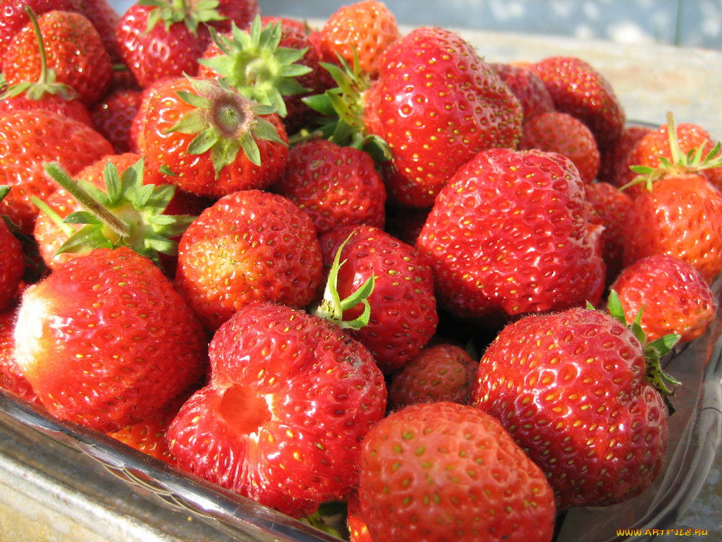 еда, клубника, земляника