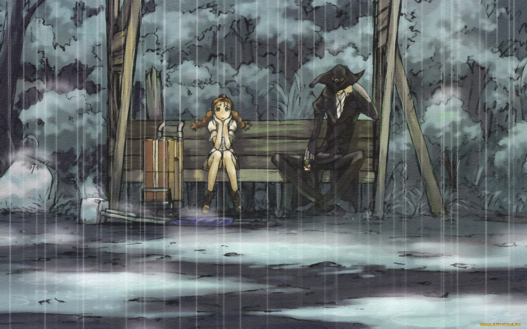 аниме, gun, sword