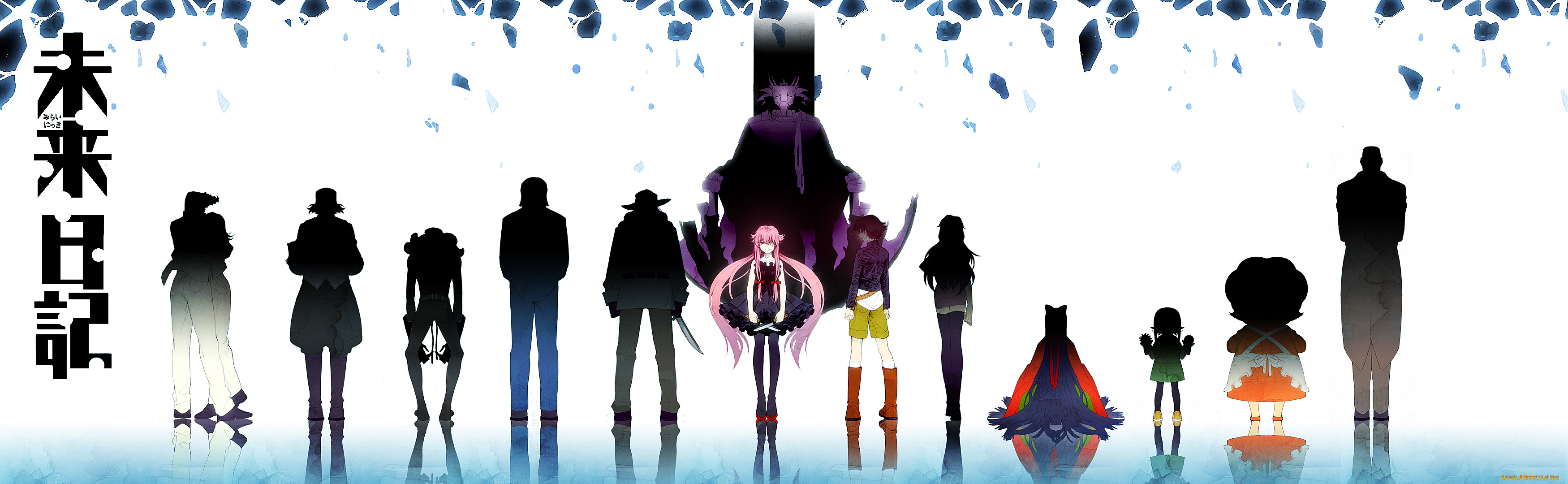 аниме, mirai, nikki, персонажи