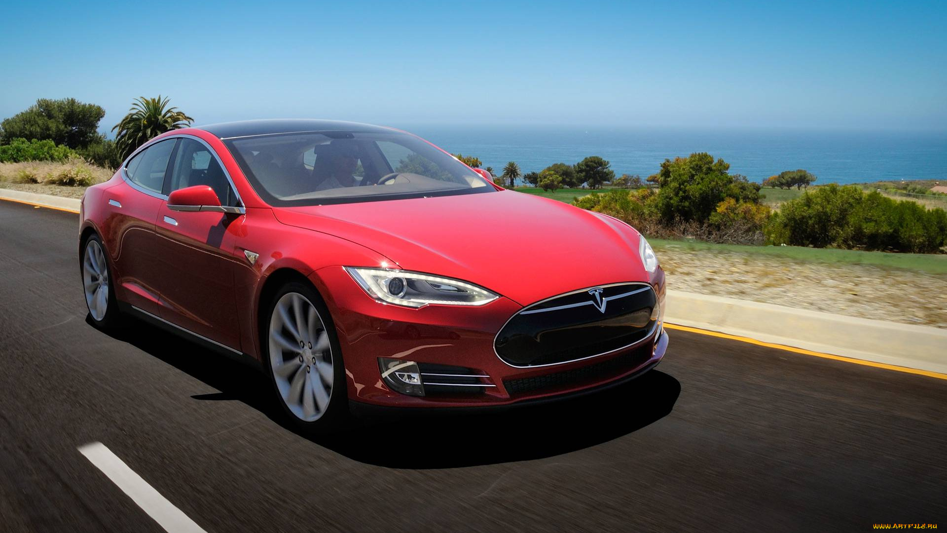 автомобили, tesla, model, s, electric