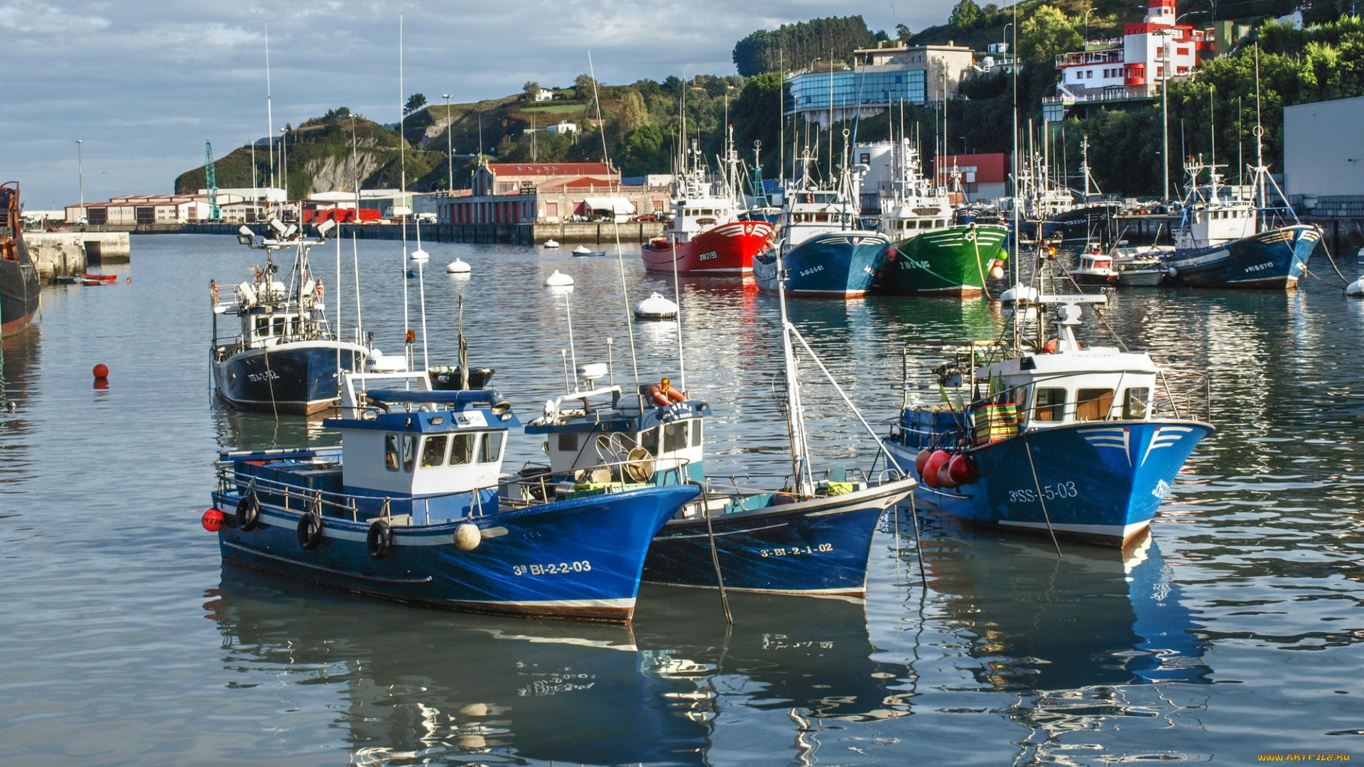 испания, бермео, корабли, разные, вместе, яхты, катера, лодки